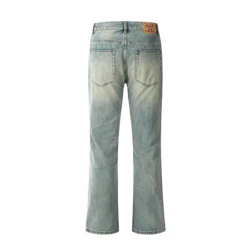 VIBE Wide-leg washed straight whisker ripped cargo flared jeans Size US 32 / EU 48 - 2 Thumbnail