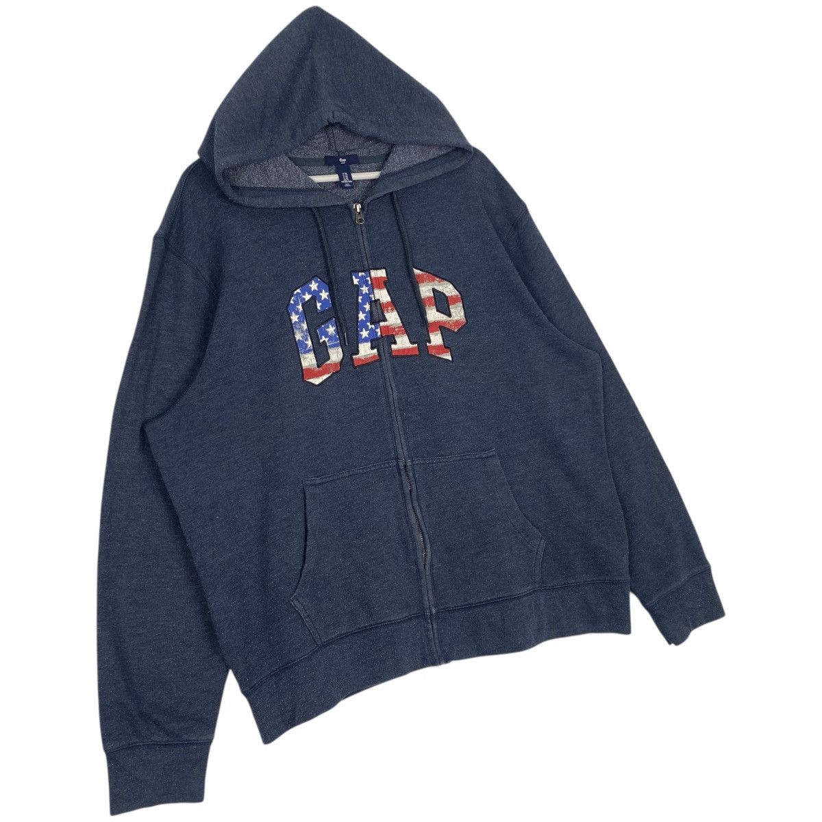 Other Vintage GAP Hoodie Full Zip Big Logo Embroidered NavyBlue Size US XL / EU 56 / 4 - 3 Thumbnail