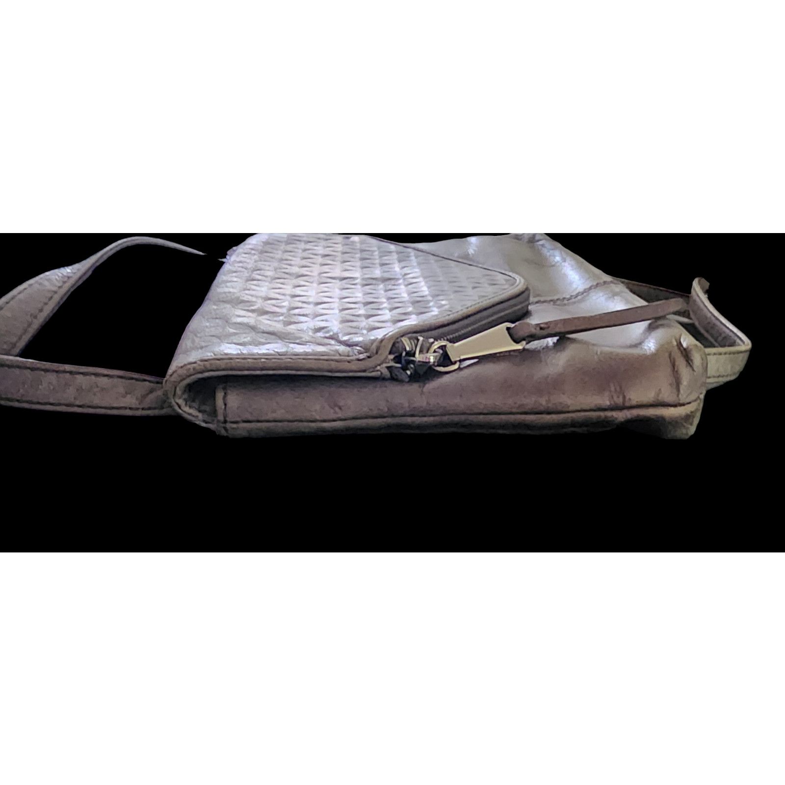Hobo Hobo The Original gray soft Leather Crossbody Bag Embossed Size ONE SIZE - 8 Thumbnail