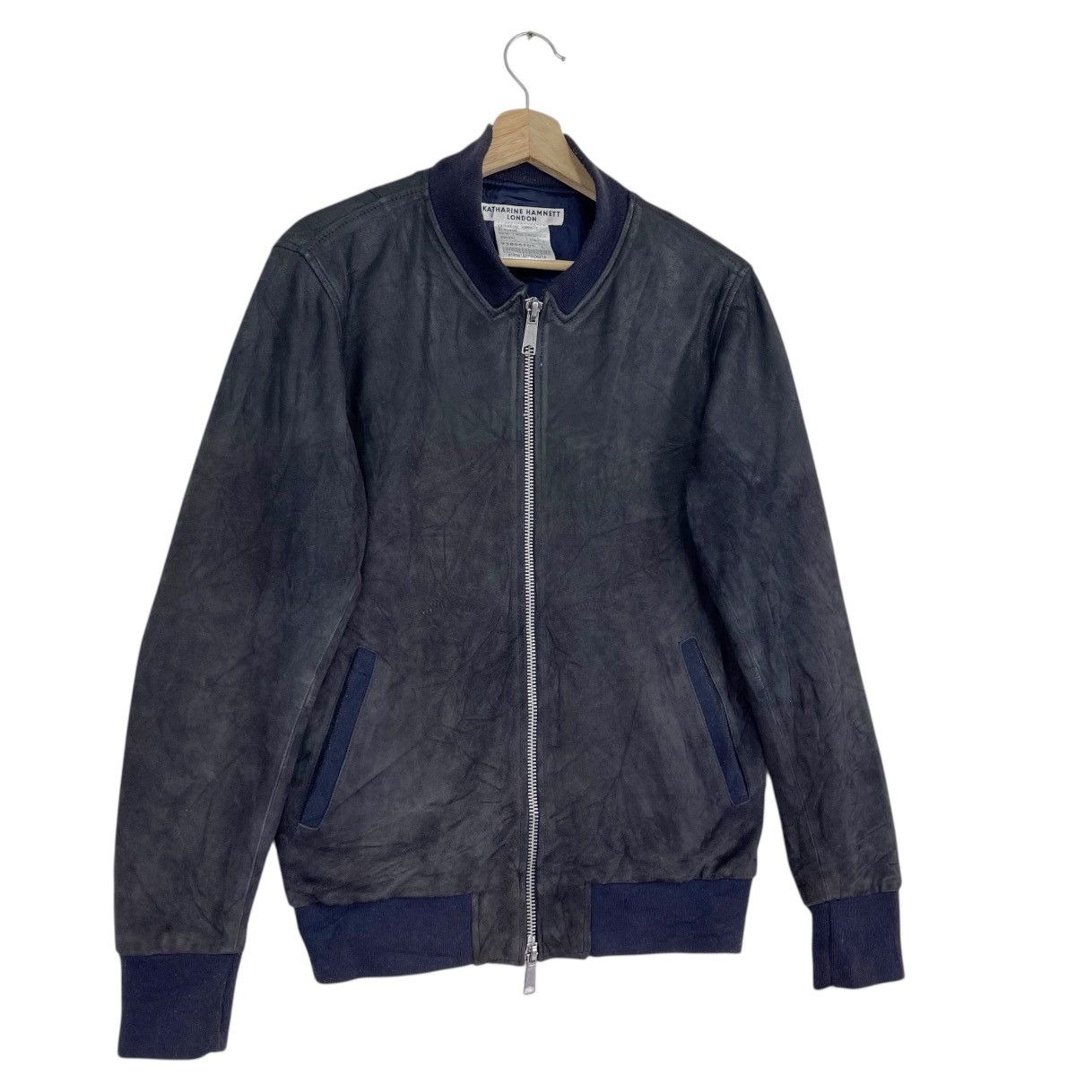 Katharine Hamnett London Suede Leather Gradient Jacket Size US M / EU 48-50 / 2 - 3 Thumbnail