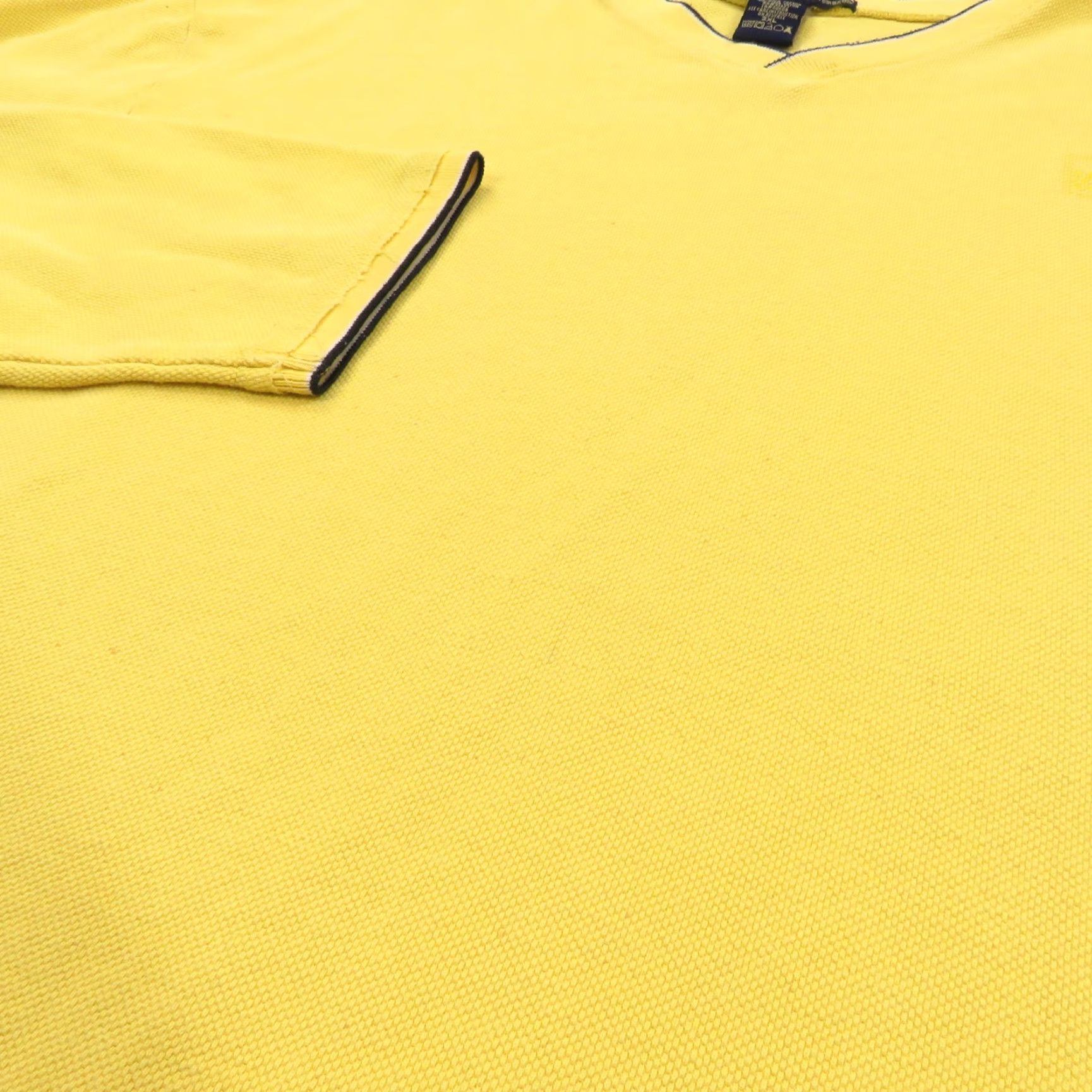 Vintage VTG Girbaud Sweater Shirt Mens XXXL Pique Pima Yellow Pullover V-Neck 90s Hip Hop Knit Solid Long Sleeve Regular Shirt Size US XXL / EU 58 / 5 - 5 Thumbnail