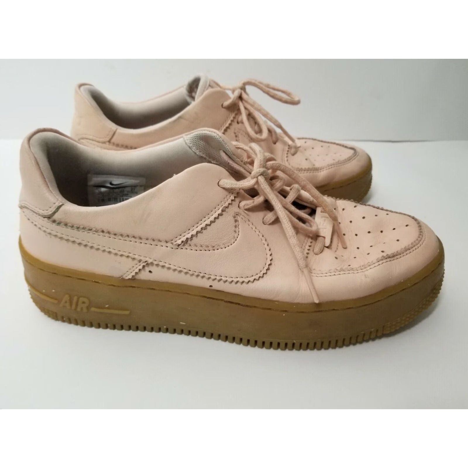 Nike Nike Air Force 1 Sage Low Sneakers - Women, Size 10, Pink Coral Gum, Leather, Athletic Shoe Size US 10 / IT 40 - 7 Thumbnail