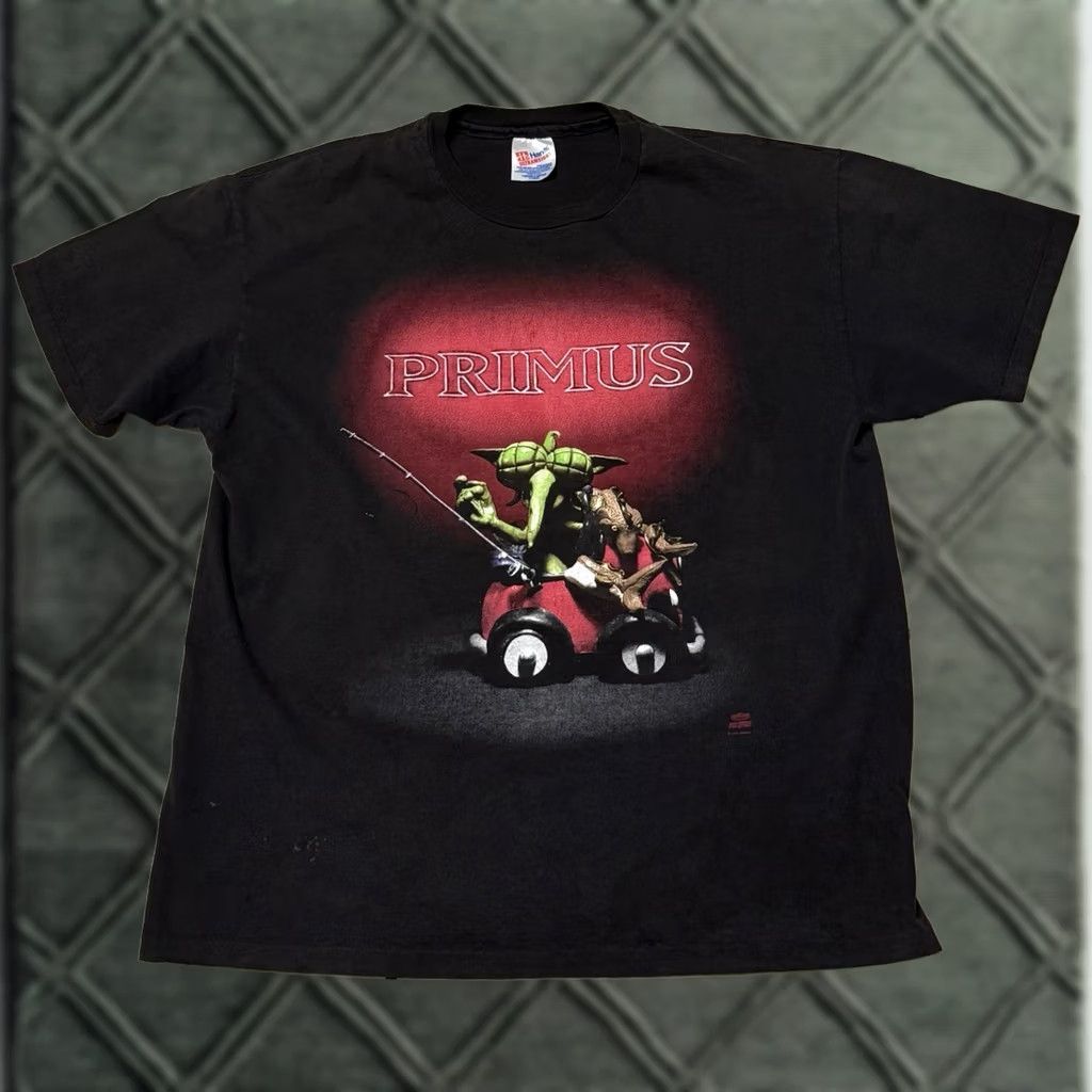 Hanes VINTAGE Primus Miscellaneous Debris Shirt L/XL Skeeter Fly Guy Les Claypool 90s Black Hanes Mens Size US XL / EU 56 / 4 - 1 Thumbnail