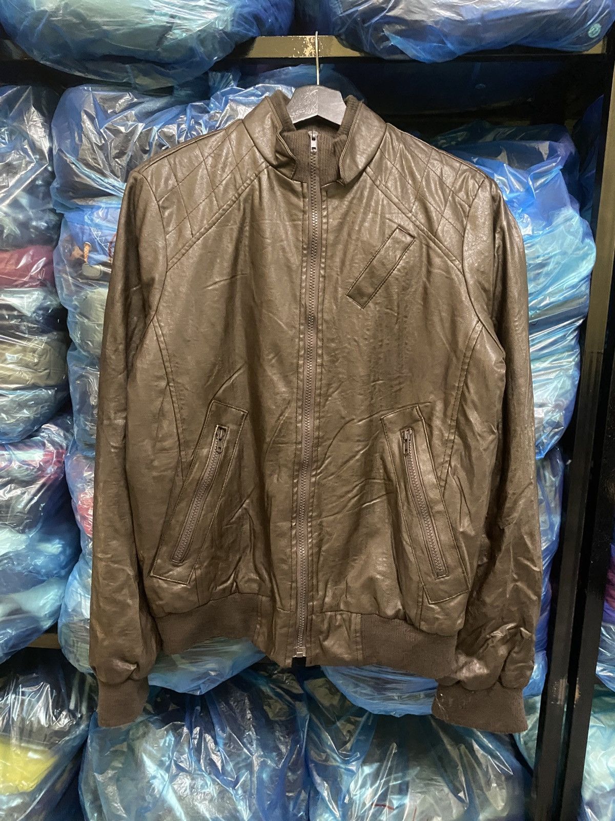 April 77 Vintage April 77 Quilted Brown Leather Biker Jacket Ribben Size US S / EU 44-46 / 1 - 1 Thumbnail