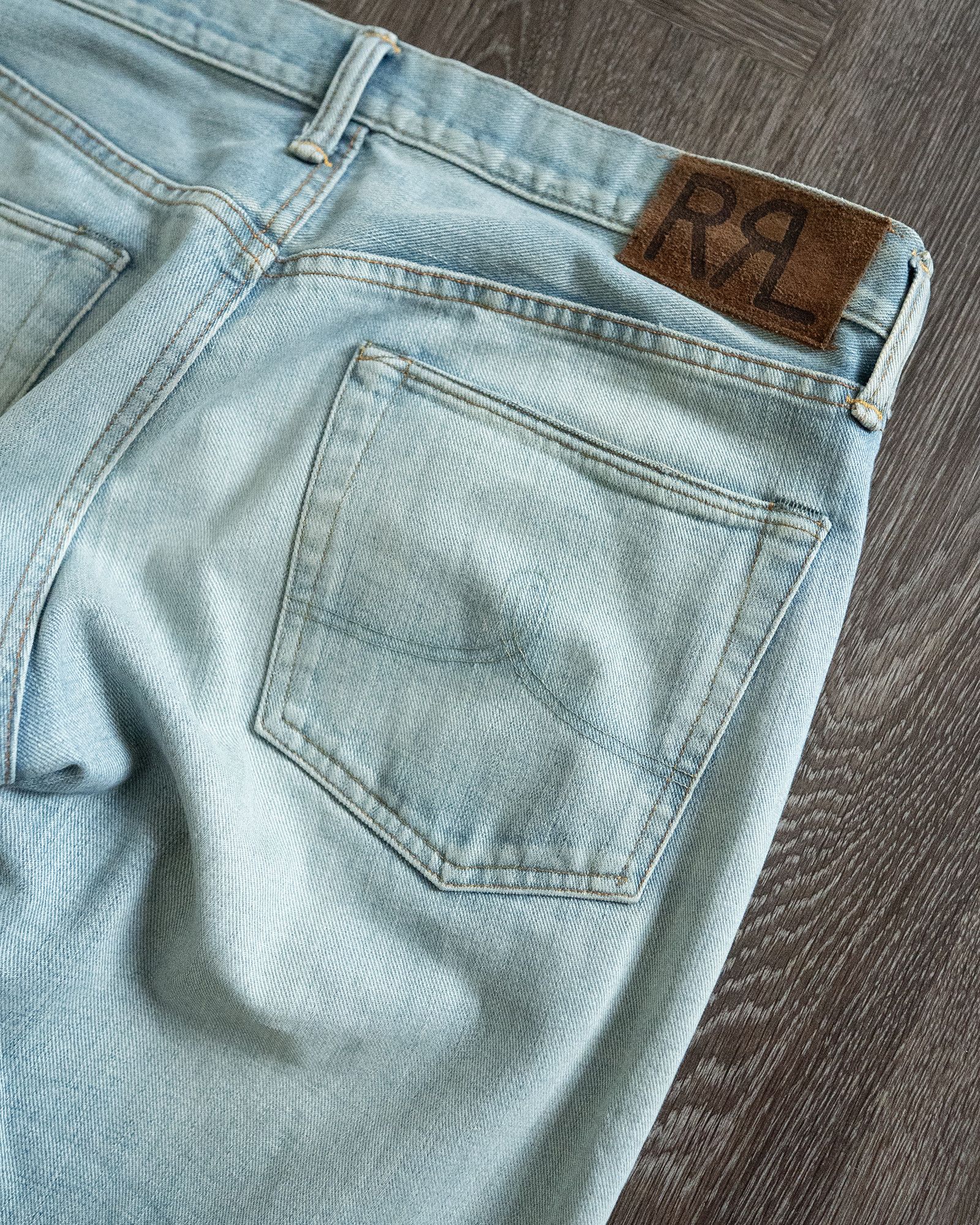 RRL Ralph Lauren Camden Washed Selvedge Denim – Straight Fit Size US 34 / EU 50 - 17 Thumbnail