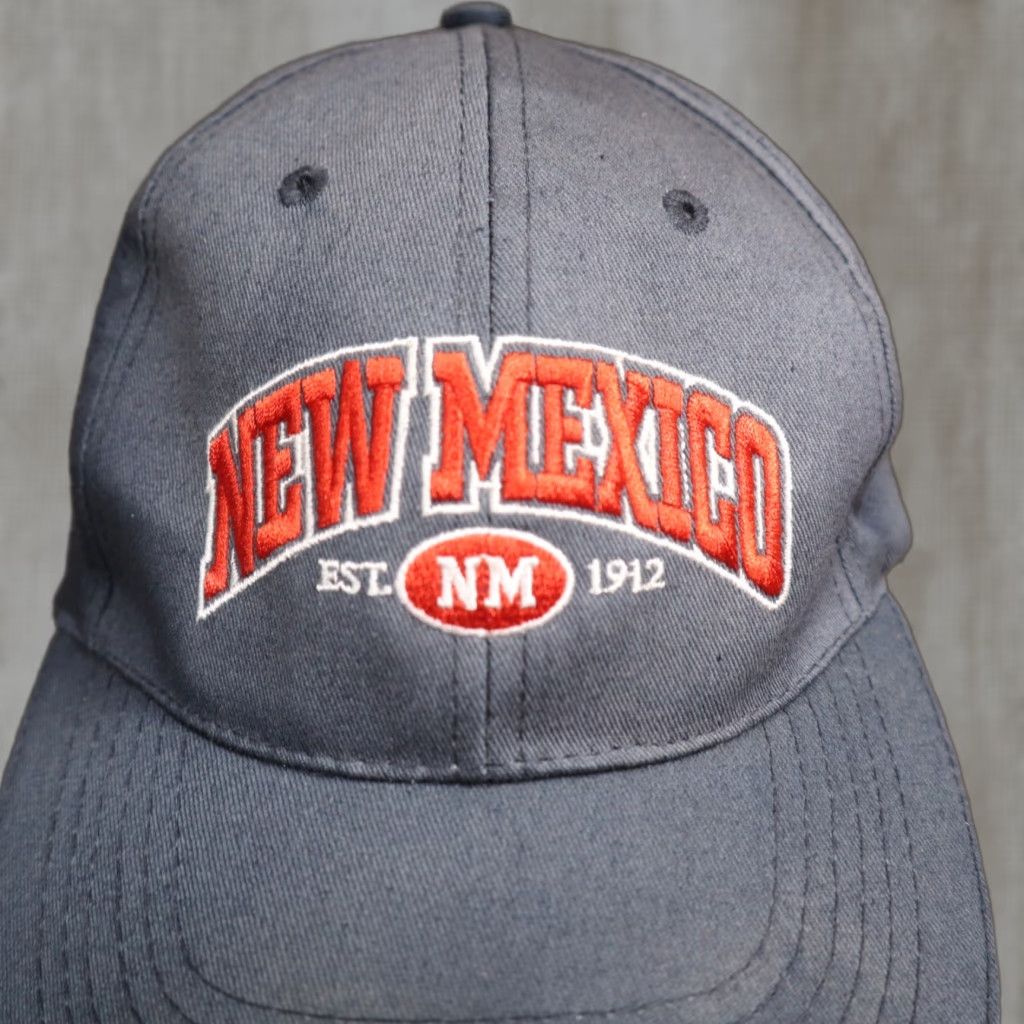 Vintage New Mexico Blue Gray Faded Hat Adult Adjustable Strapback Cap Size ONE SIZE - 1 Thumbnail