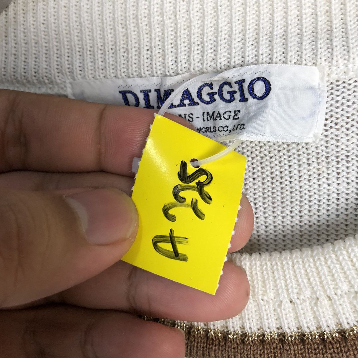 Homespun Knitwear × Japanese Brand A Maggio White Knitwear short sleeve vintage japan #A225 Size L / US 10 / IT 46 - 8 Thumbnail