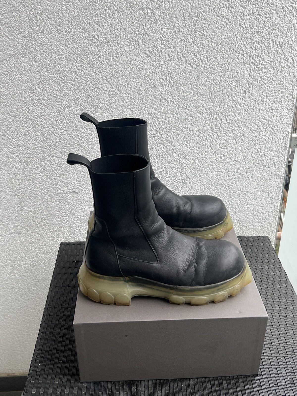 Rick Owens Rick Owens Men's Porterville Army Mega Tractor Boots