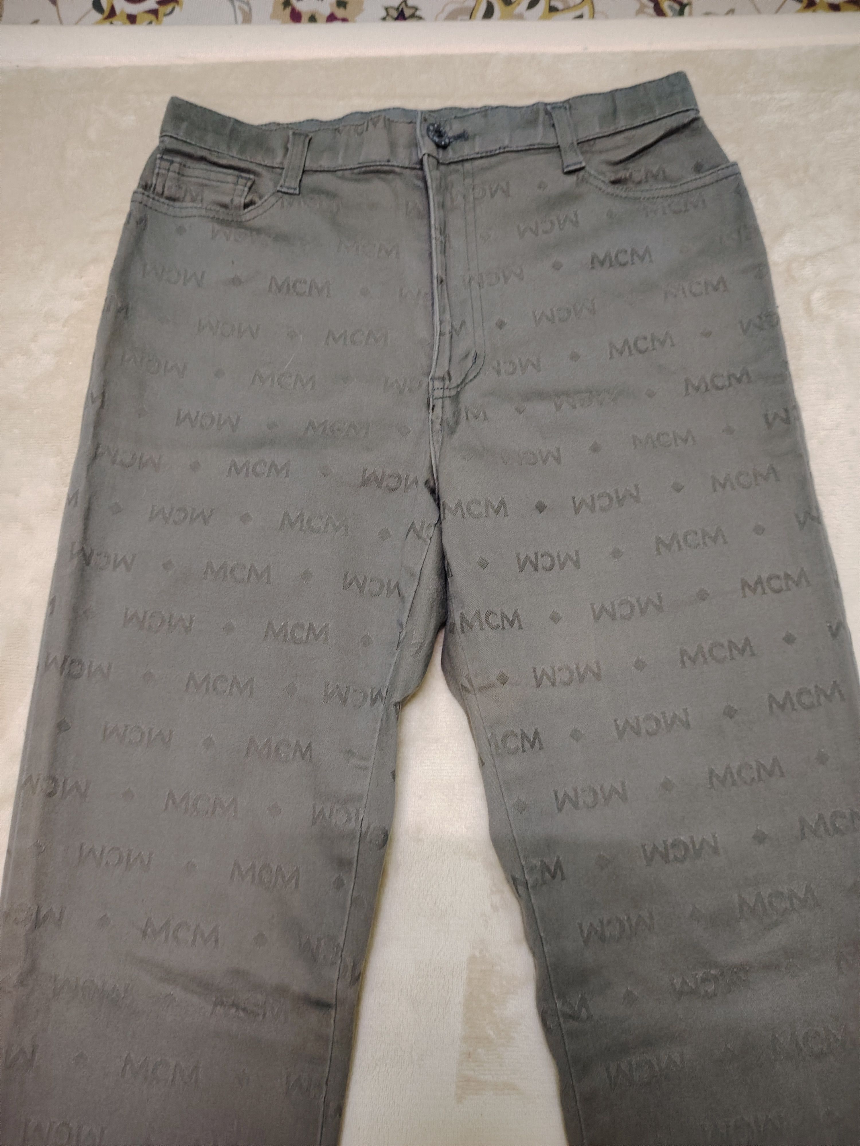 MCM VINTAGE MCM LEGERE MONOGRAM STRETCHABLE JEANS SUN FADED Size US 29 - 8 Thumbnail
