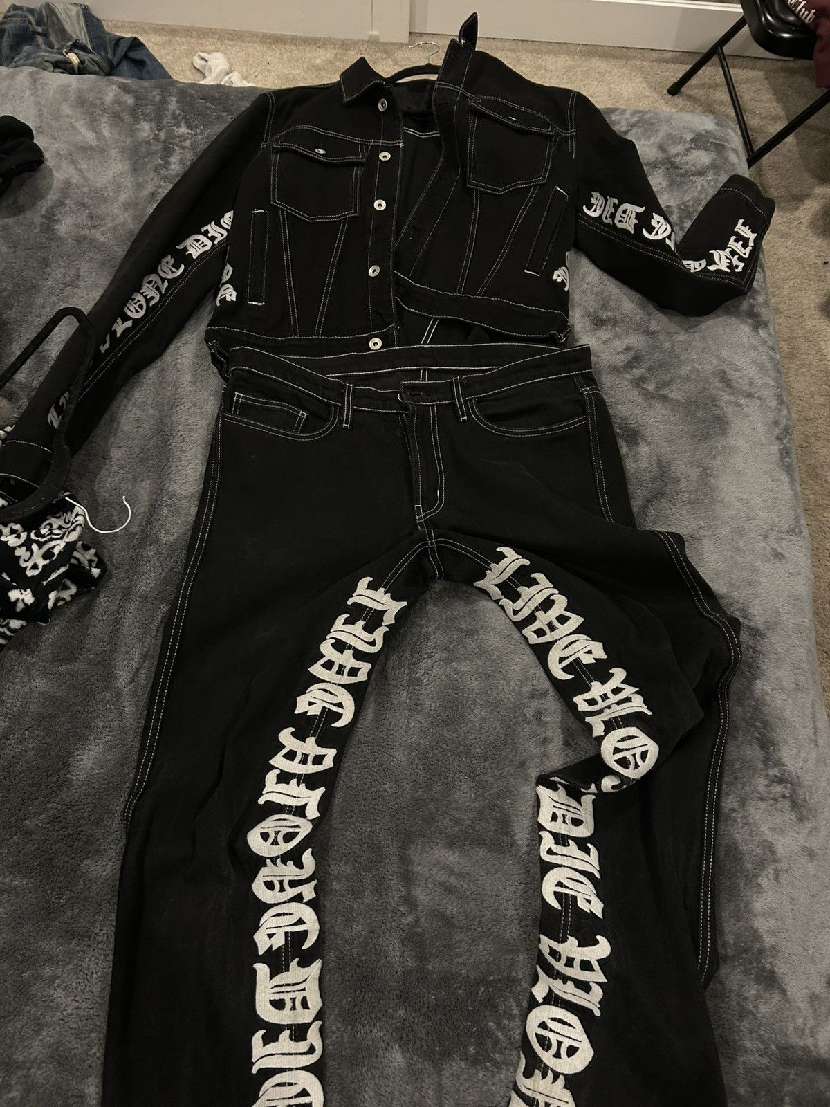 Vlone Vlone old english denim set Size US 34 / EU 50 - 1 Thumbnail