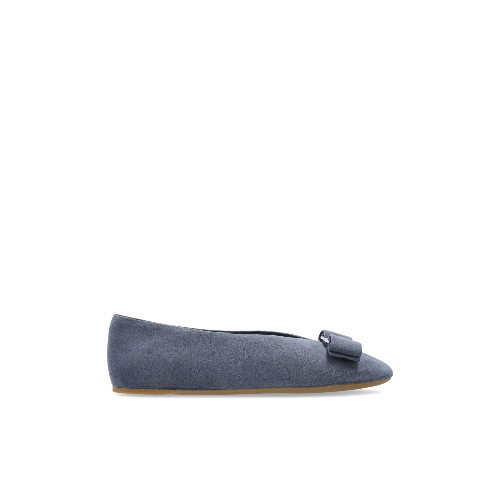 FERRAGAMO Blue Suede Ballerina Flats New & Authentic (Women'