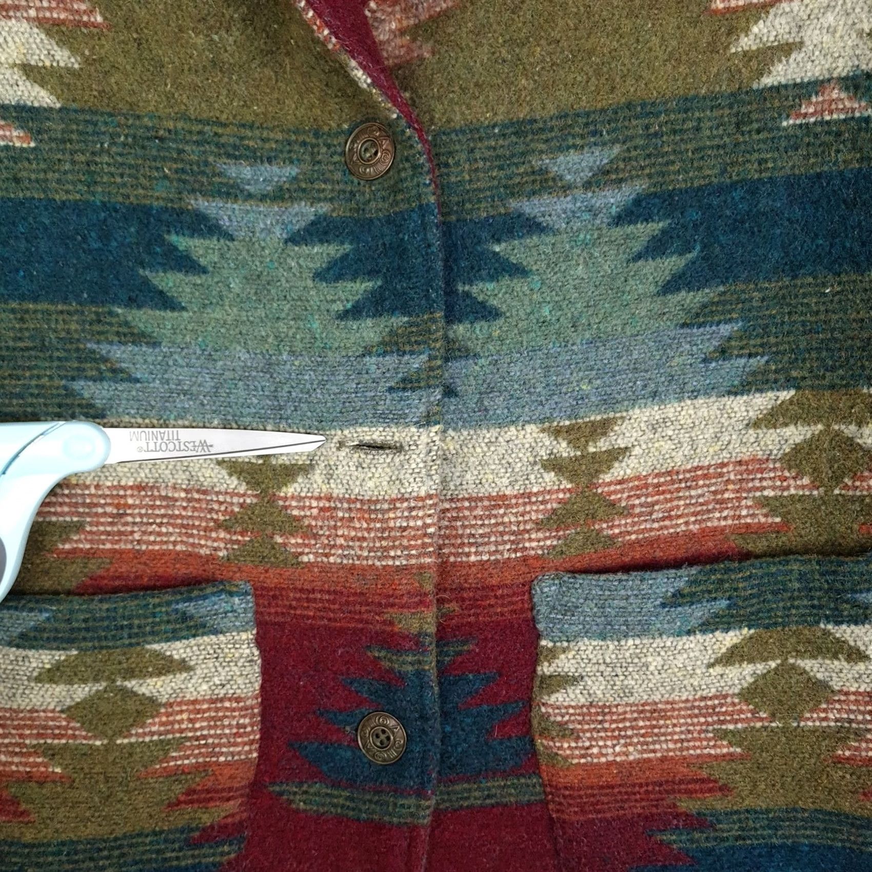 Vintage VINTAGE IVY Sweater Vest Womens Small Aztec Southwestern Boho Wool Blend Button Up Size S / US 4 / IT 40 - 7 Thumbnail