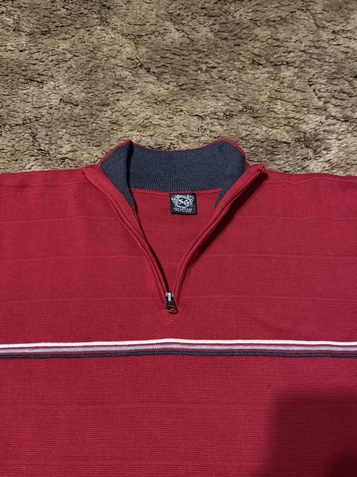 Vintage Vintage Y2K XG Quarter Zip Sweatshirt Red Medium Size US M / EU 48-50 / 2 - 2 Thumbnail