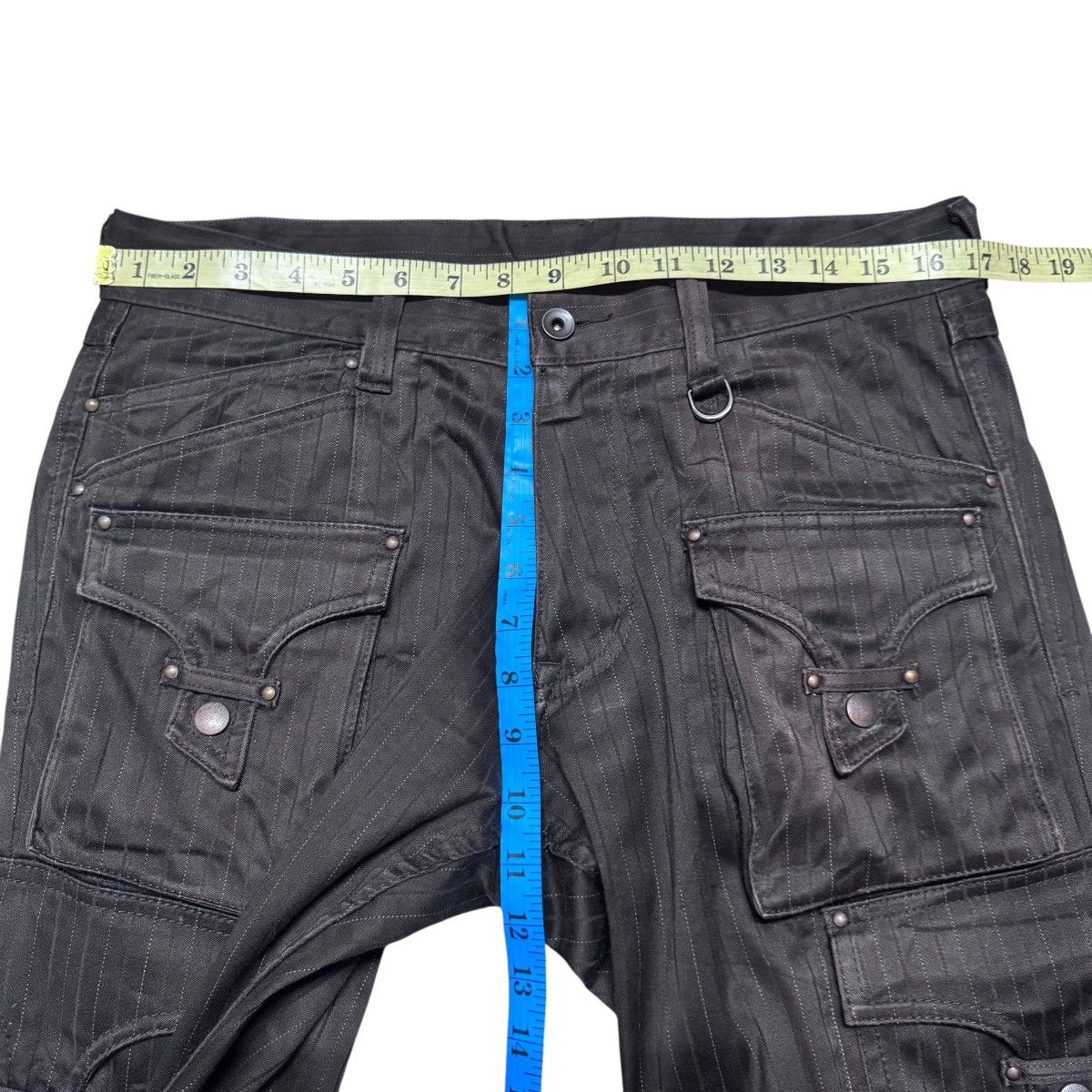 HIDEAWAYS Hideaways Nicole Pinstriped Cargo Pants Flare Size US 34 / EU 50 - 21 Thumbnail