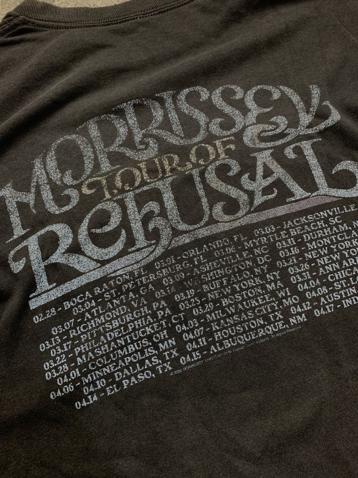 Band Tees 🐍 Morrissey Tour Of Refusal 2009 Tshirt Size US M / EU 48-50 / 2 - 7 Thumbnail