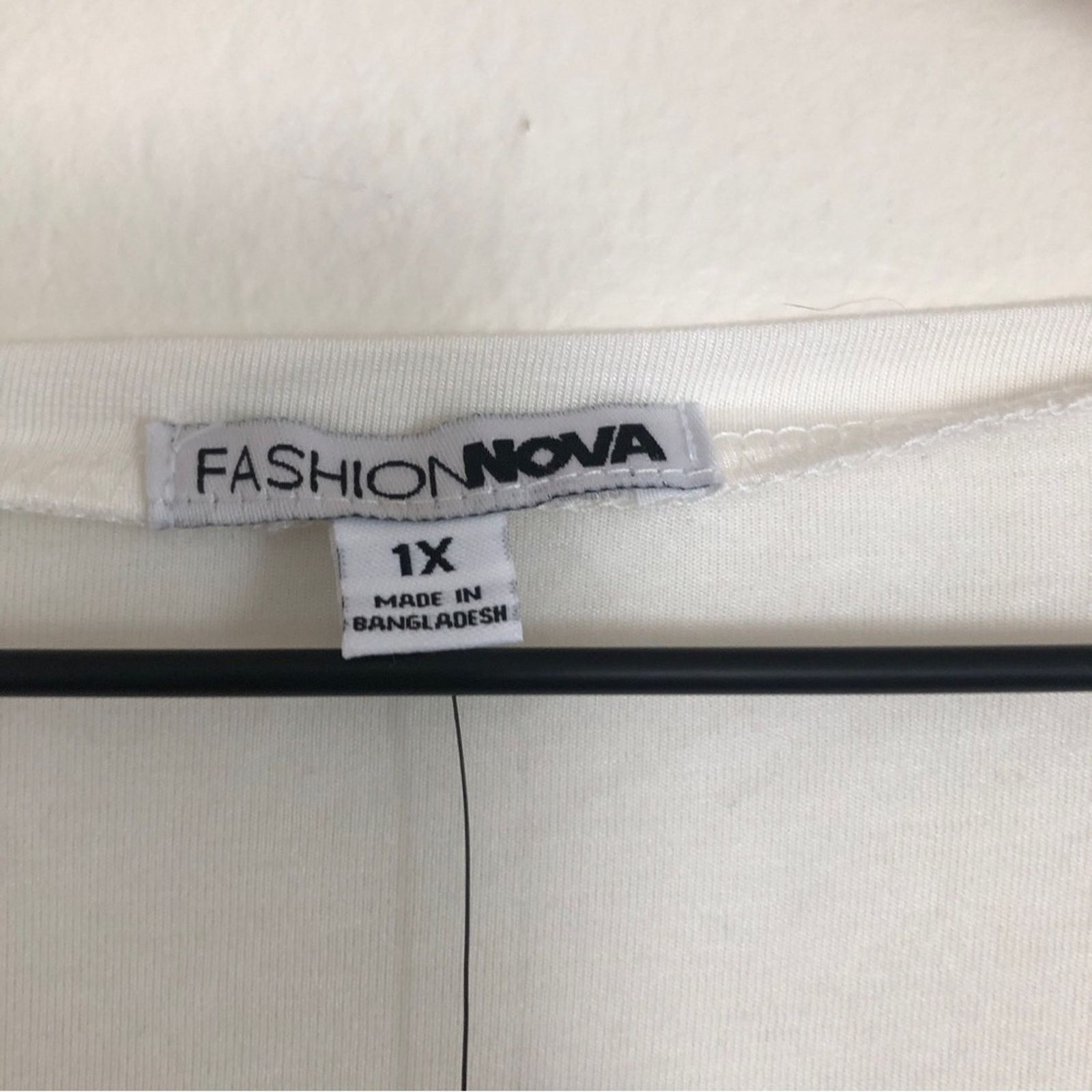 Other NWT Fashion Nova Favorite Tee Bodysuit Ivory White Top Size XL / US 12-14 / IT 48-50 - 5 Thumbnail