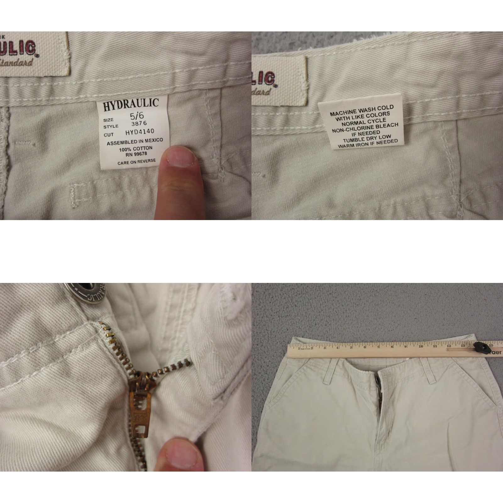 Vintage Vintage Hydraulic Pants Womens 5/6 Beige Cargo Trousers Utility Pocket Wide Leg Size 27" / US 4 / IT 40 - 8 Thumbnail
