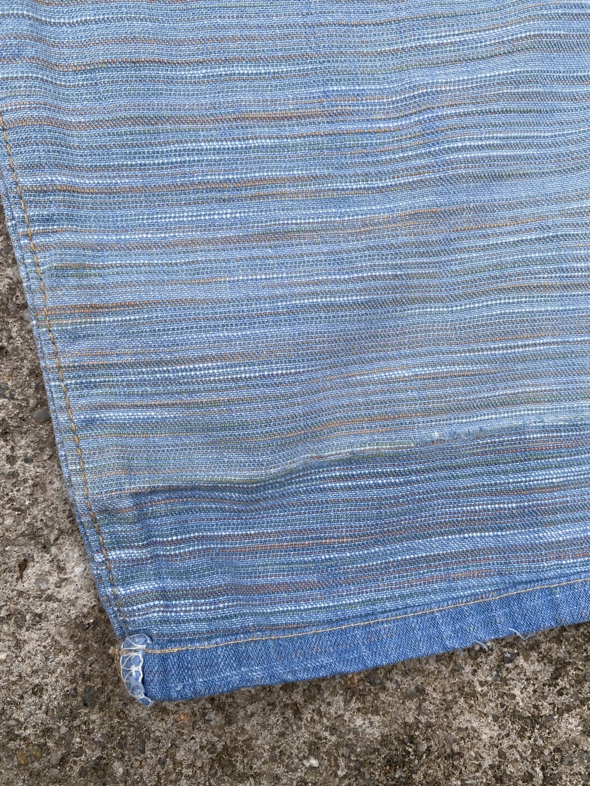 Edwin × Japanese Brand × Tornado Mart 1990s - Edwin Green Selvadge Woven Pinstripes Denim Size US 31 - 11 Thumbnail