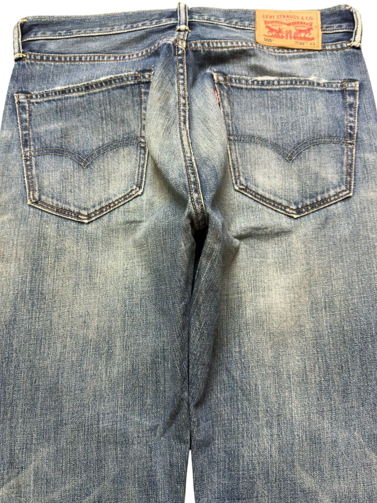 Levi's Vintage Levi’s 505 Mudwash Distressed Denim Size US 34 / EU 50 - 4 Thumbnail