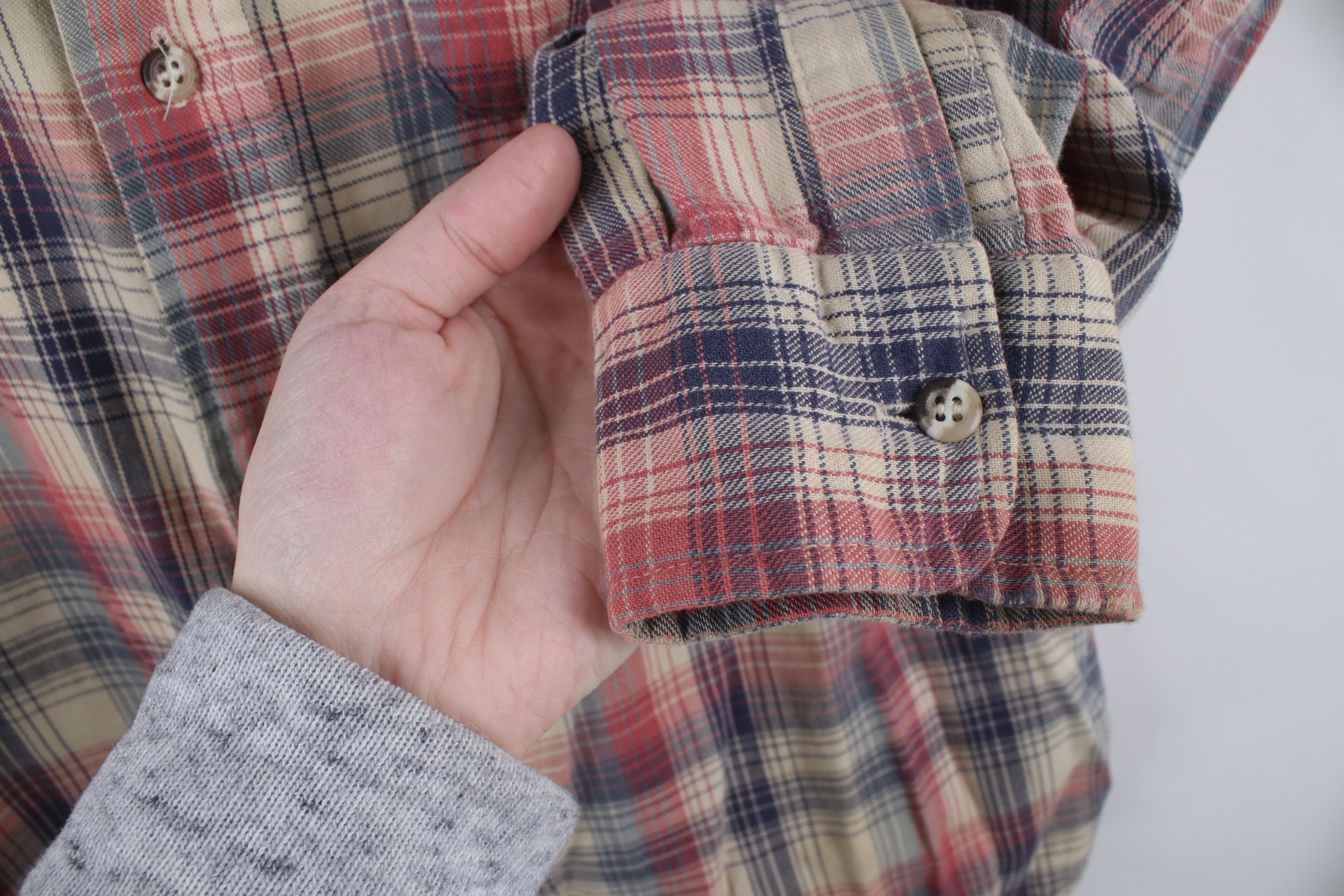 Levi's × Vintage Vintage 70s 80s Levis Flannel Collared Button Shirt Plaid Size US M / EU 48-50 / 2 - 8 Thumbnail