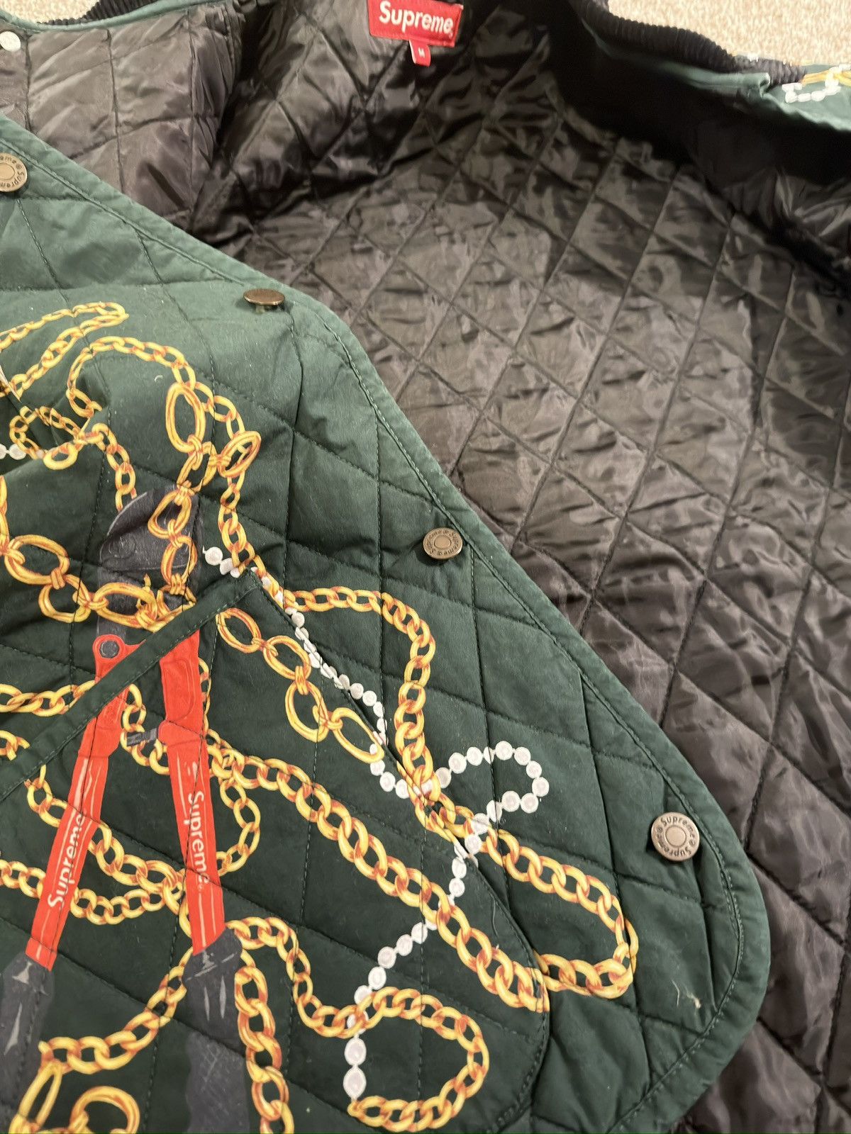 Supreme Supreme Chains Quilted Jacket Size US M / EU 48-50 / 2 - 6 Thumbnail