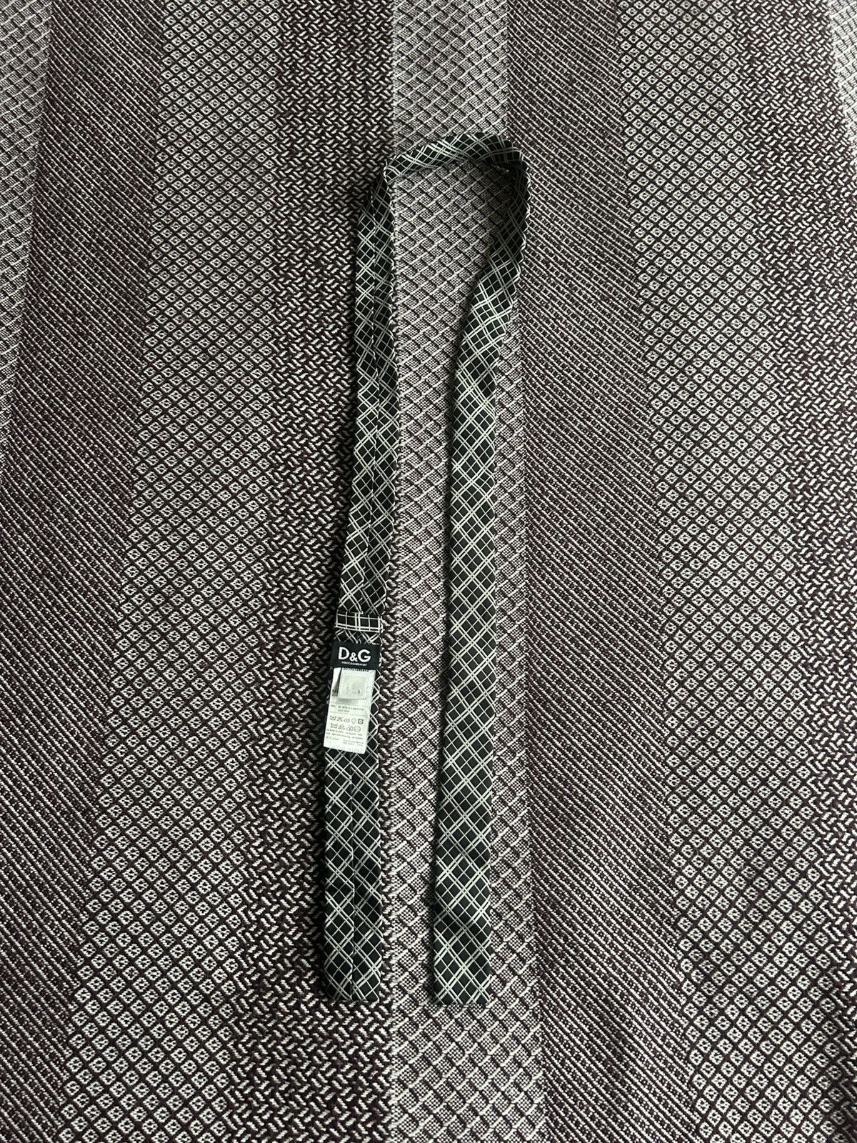 Dolce & Gabbana Dolce & Gabbana Black Silk Tie Geometric Luxury Italy Rare Size ONE SIZE - 4 Thumbnail