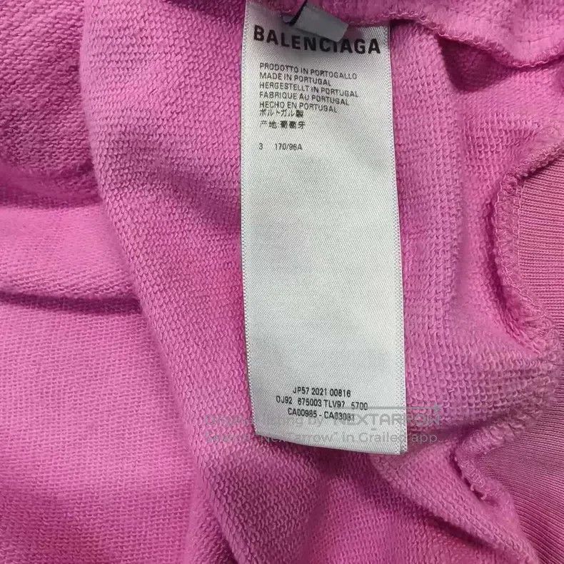 Balenciaga Balenciaga Pink Embroidered Logo Sweatshirt Size US L / EU 52-54 / 3 - 4 Thumbnail