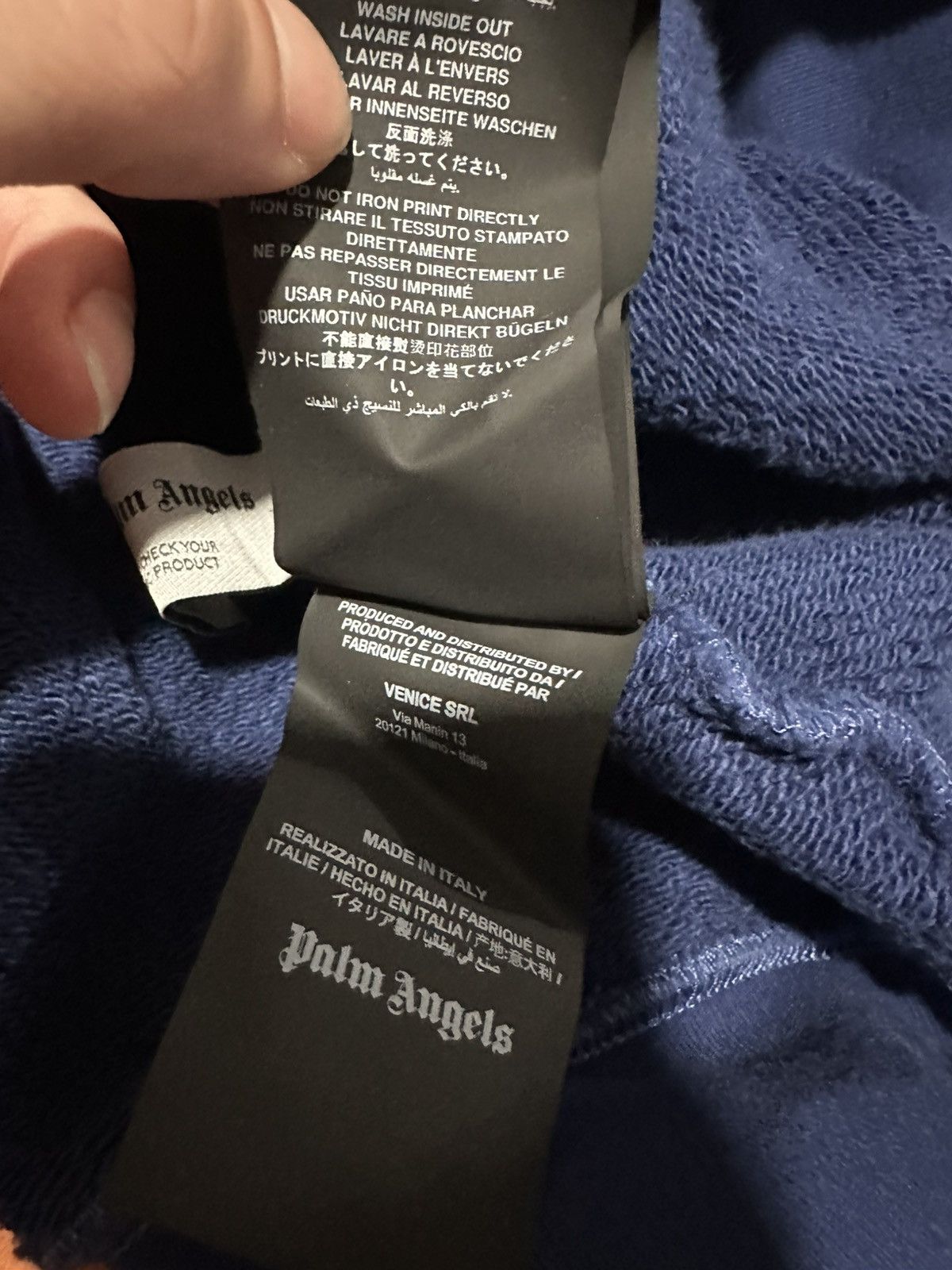 Palm Angels PALM ANGELS CROCODILE BLUE HOODIE Size US XL / EU 56 / 4 - 7 Thumbnail