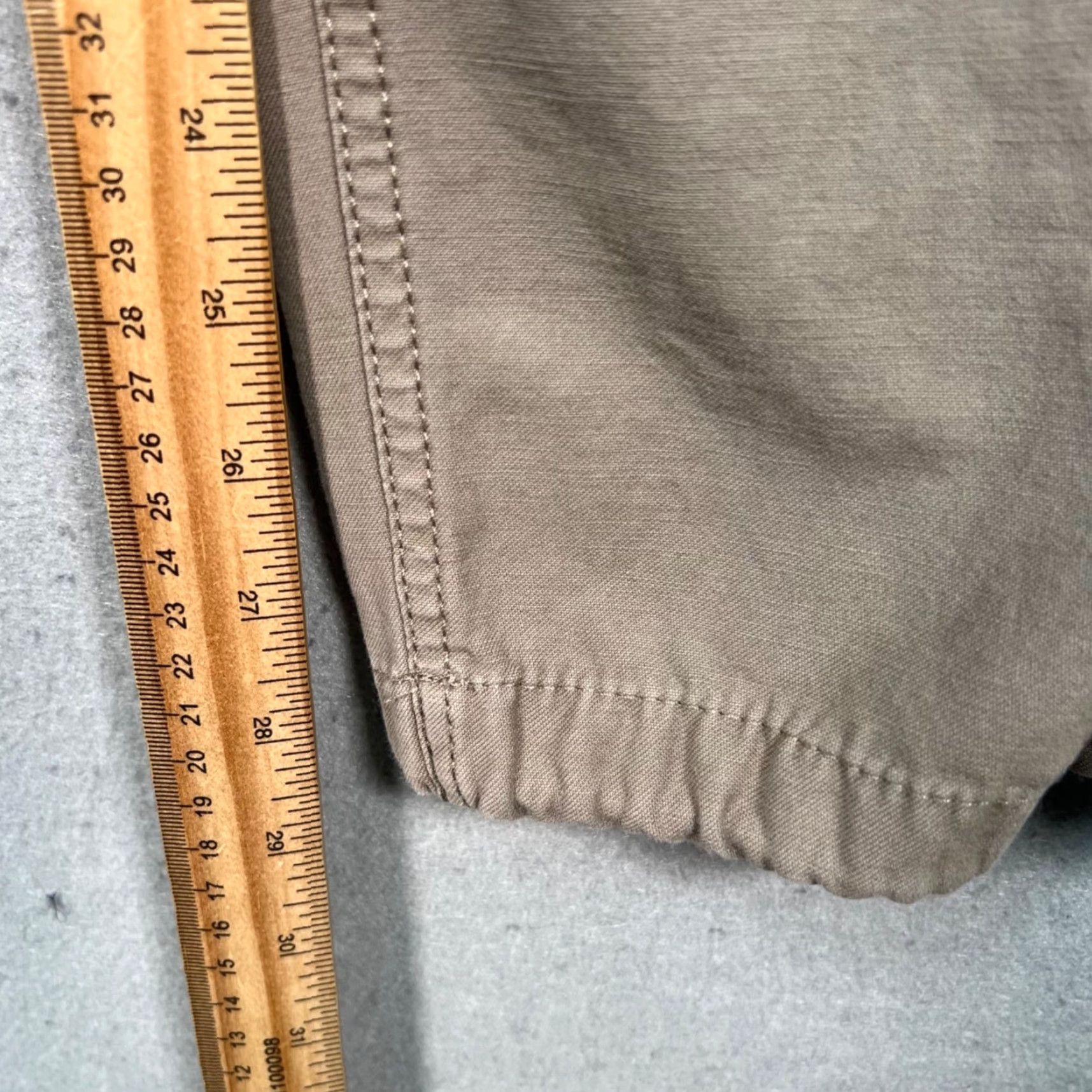 TNA TNA Womens Cargo Pants Khaki 100% Cotton Size 10 Relaxed Fit Elastic Hem Size 32" / US 10 / IT 46 - 7 Thumbnail