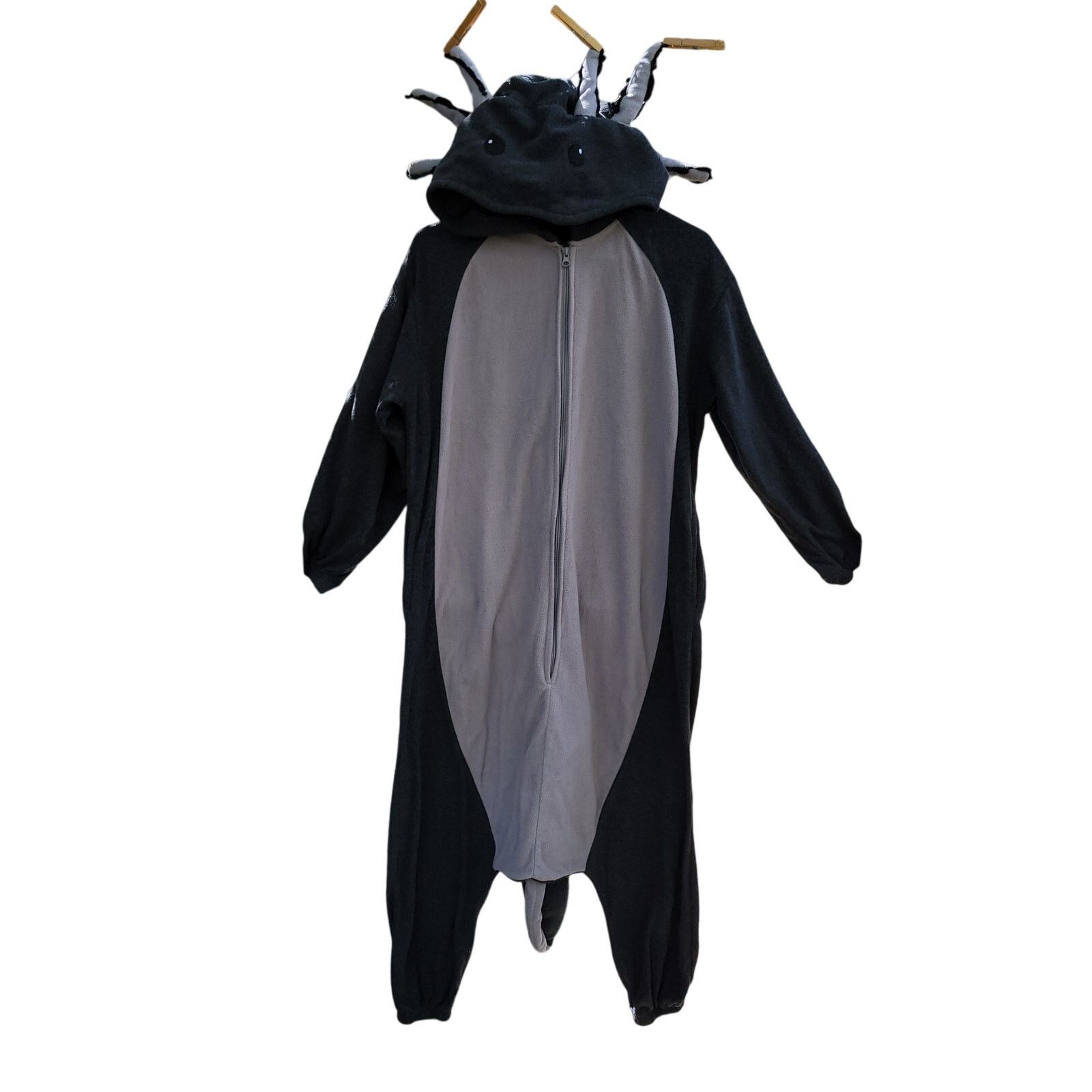 Other Adult Grey Axolotl Hooded Jumper w/ Tail & Pockets - Small Size ONE SIZE - 2 Thumbnail