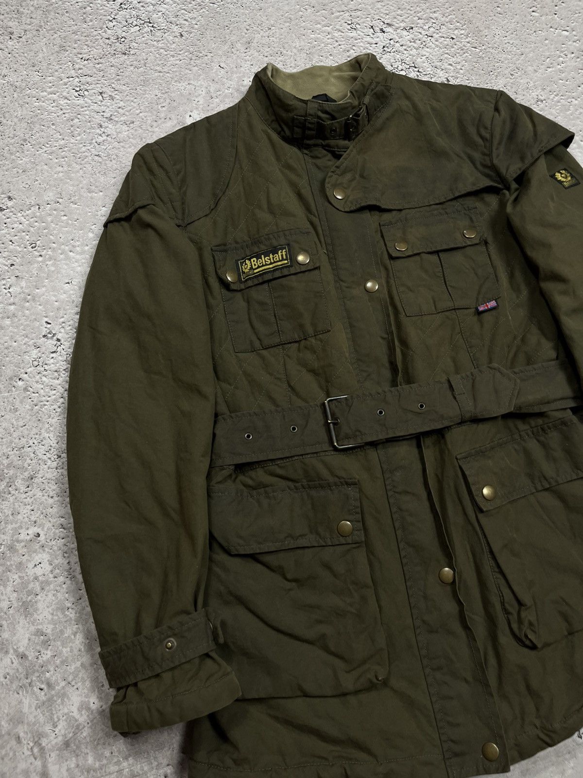 Belstaff Belstaff Gold Label Waxed Cotton Biker Jacket Olive 48 Size US M / EU 48-50 / 2 - 5 Thumbnail