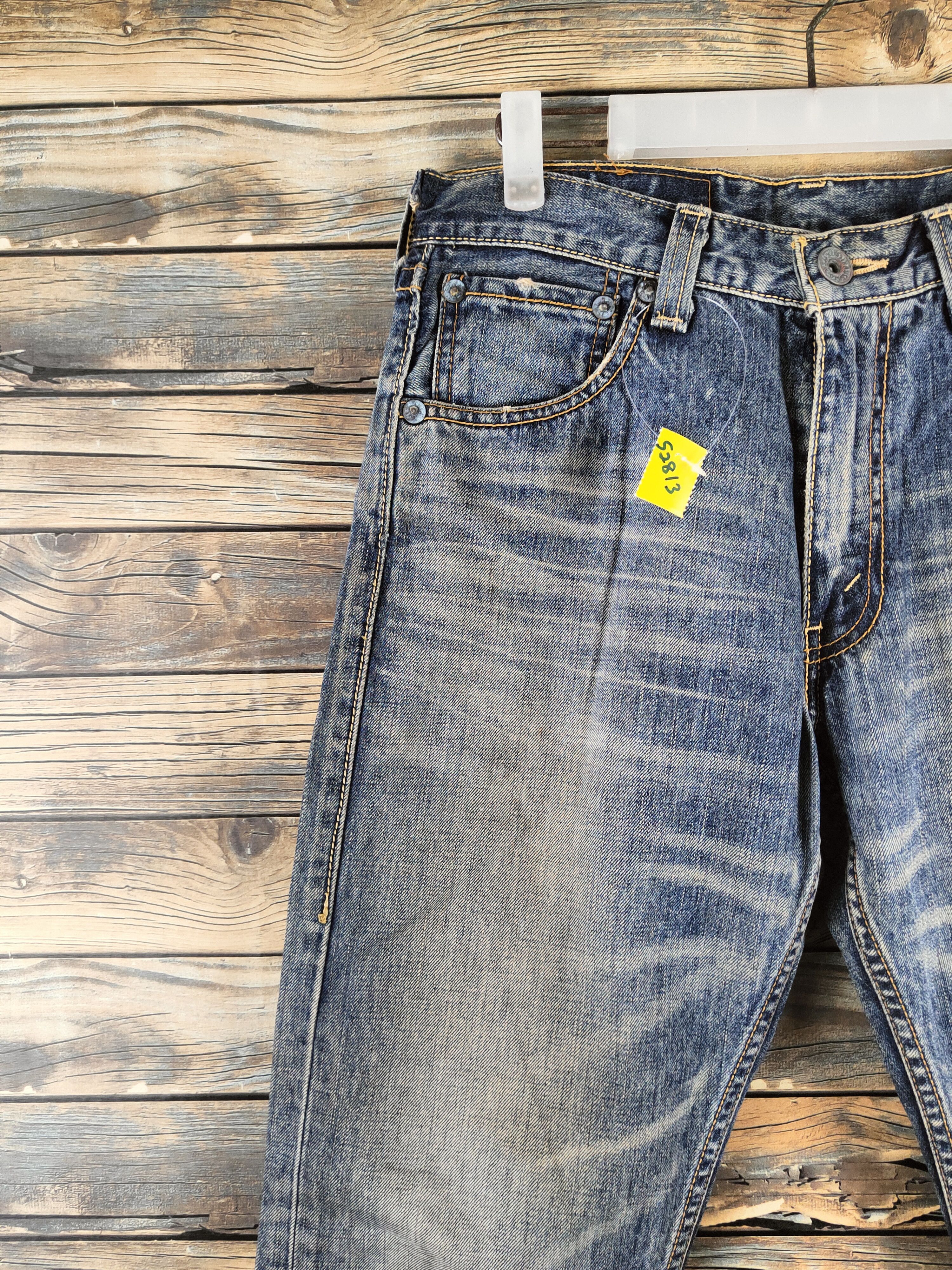 Levi's 507 Levi's Blue Distressed Ripped denim Jeans #S2813 Size US 30 / EU 46 - 3 Thumbnail