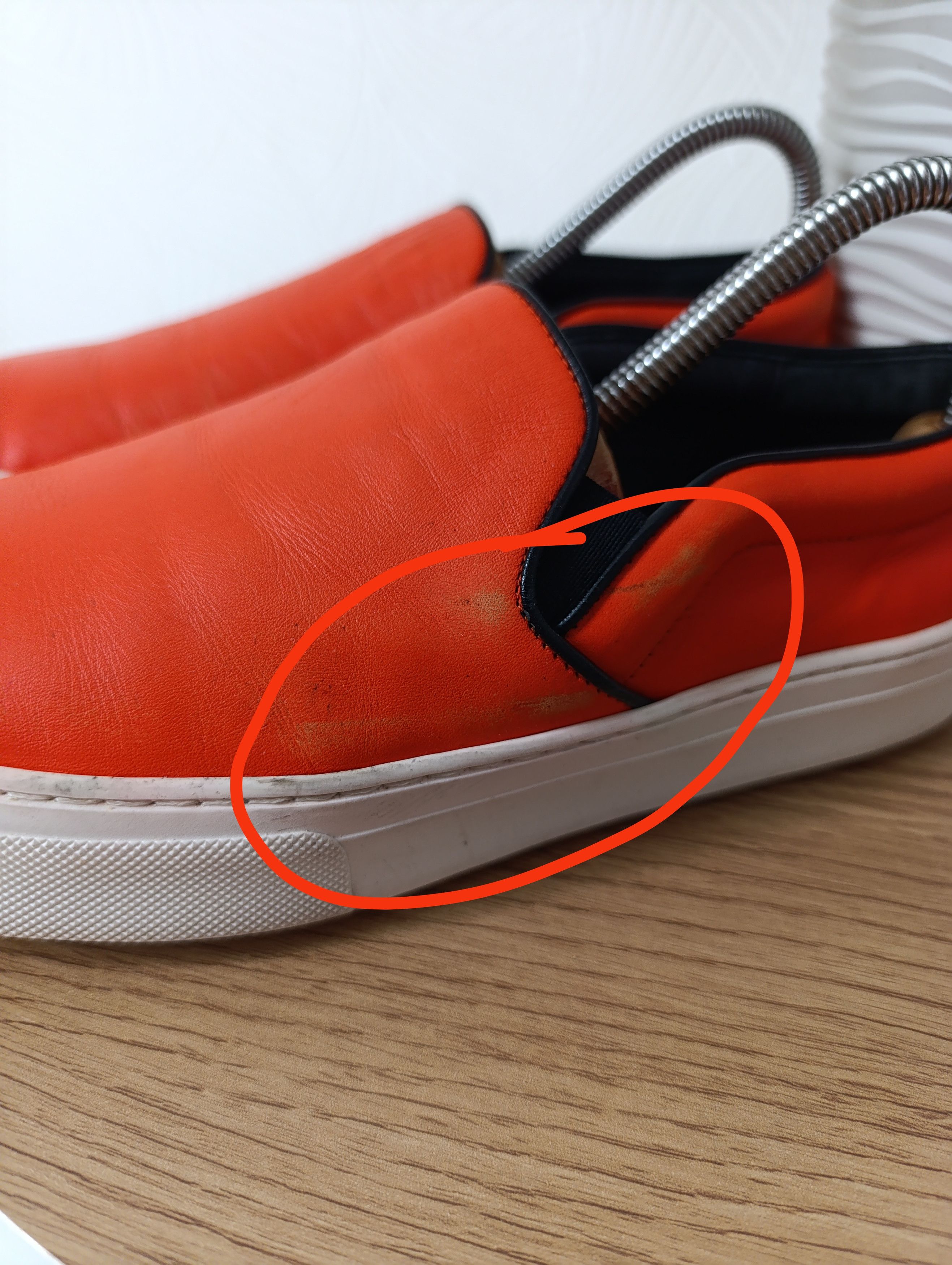 Celine CELINE LEATHER ORANGE SLIP-ON WOMENS SHOES Size US 8 / IT 38 - 3 Thumbnail