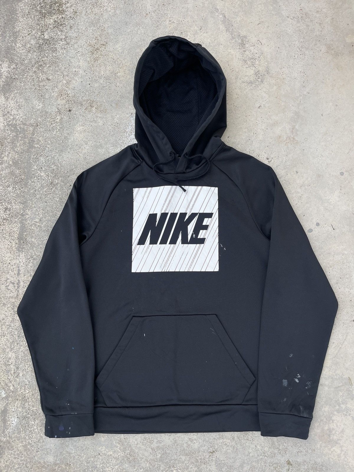 Nike × Vintage Nike DriFit Performance Athletic Pullover Graphic Hoodie Size US M / EU 48-50 / 2 - 1 Thumbnail
