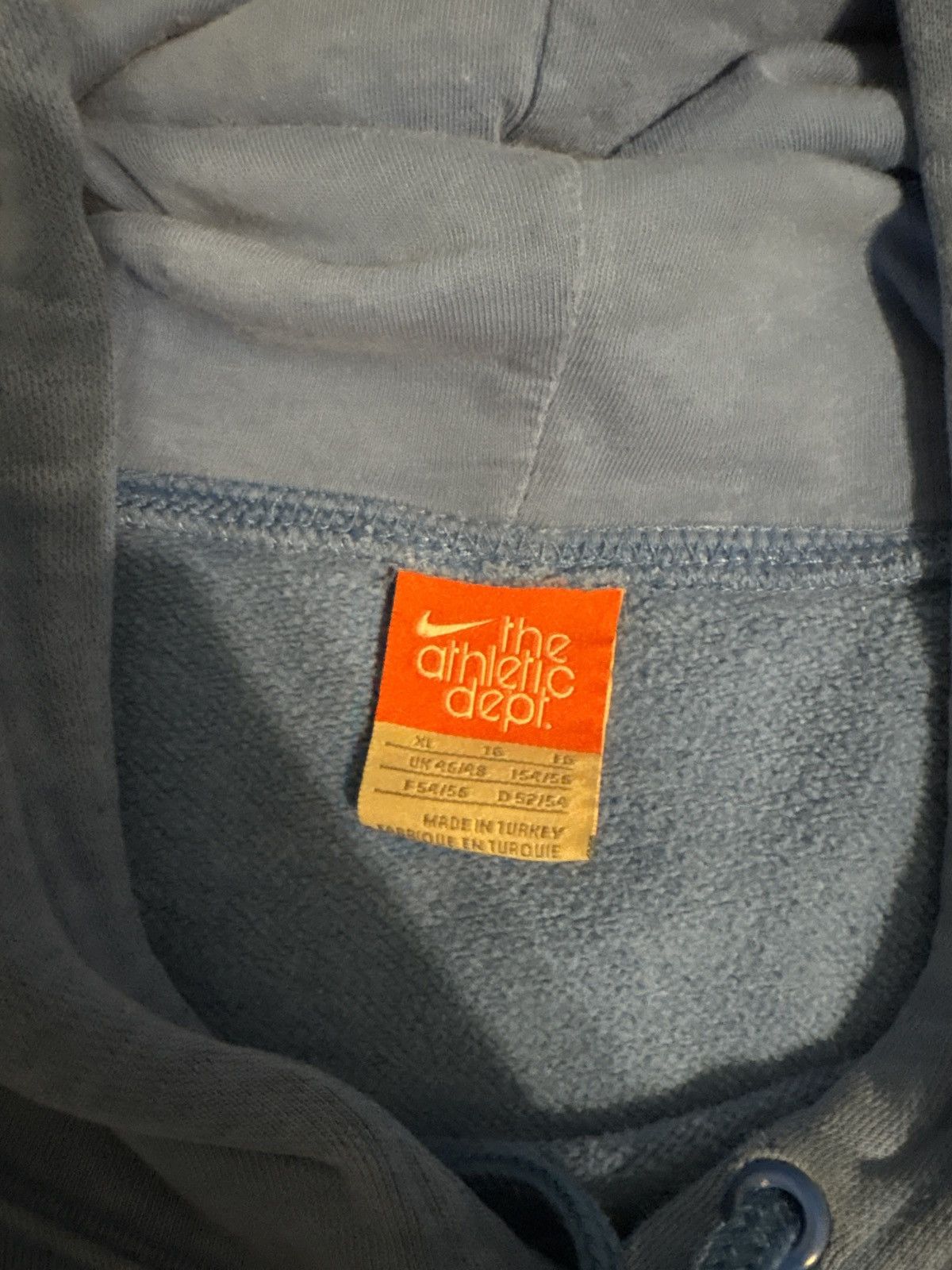 Nike Vintage baby blue nike hoodie Size US XL / EU 56 / 4 - 2 Thumbnail