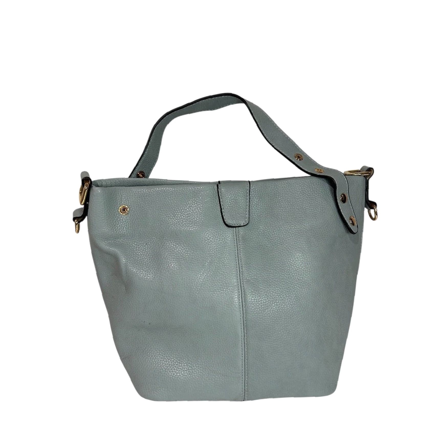 Vintage Joy Susan Pebbled Blue Vegan Leather Classic Hobo Handbag Removable Strap Size ONE SIZE - 5 Thumbnail