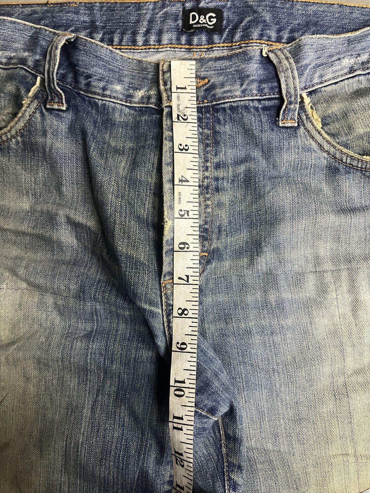 Dolce & Gabbana Vintage D&G Destroyed Mud Wash Patchwork Boro Jeans Size US 36 / EU 52 - 11 Thumbnail