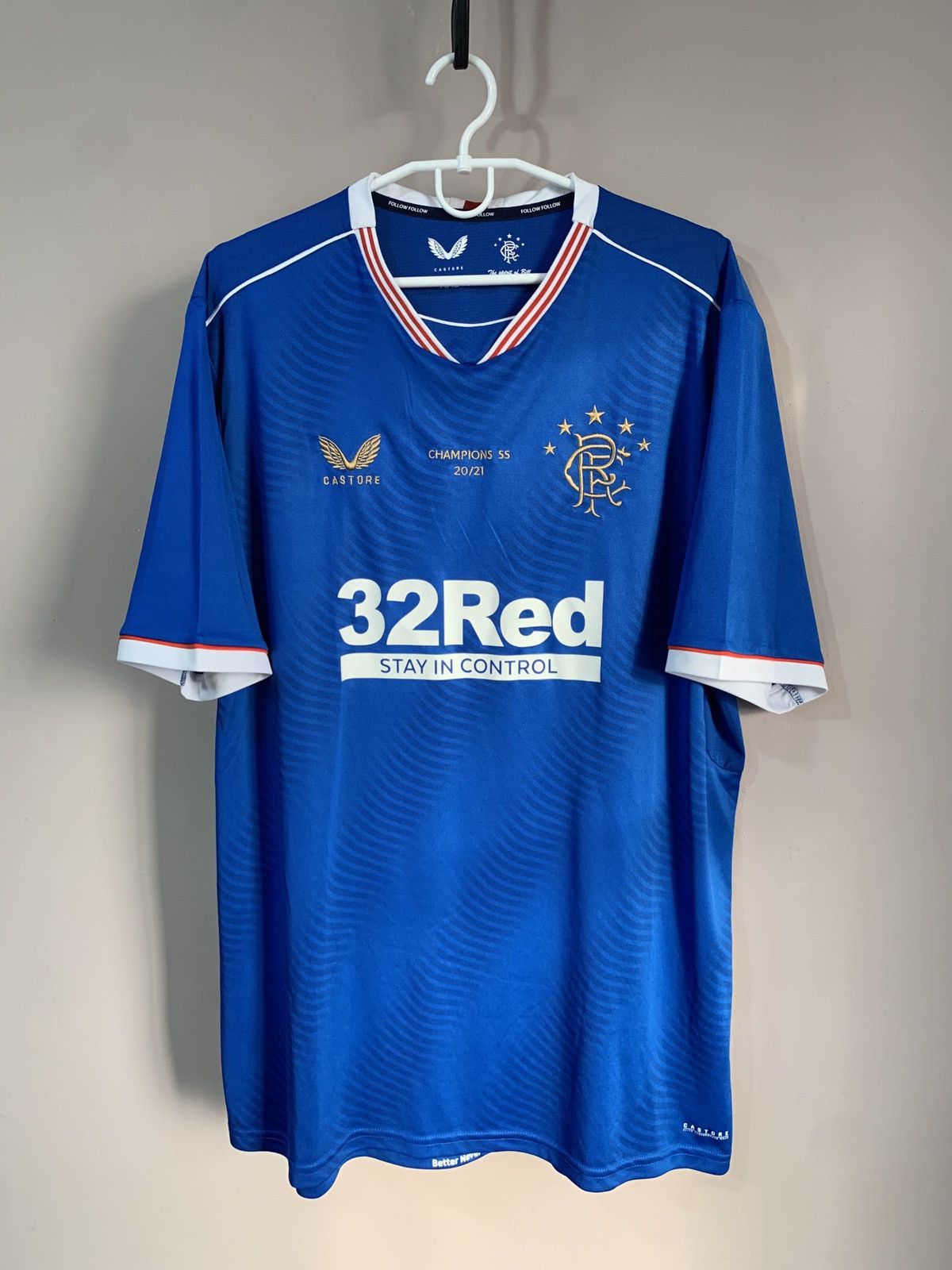 Other Rangers FC Glasgow 2020 Champions soccer jersey castore Size US XXL / EU 58 / 5 - 1 Thumbnail