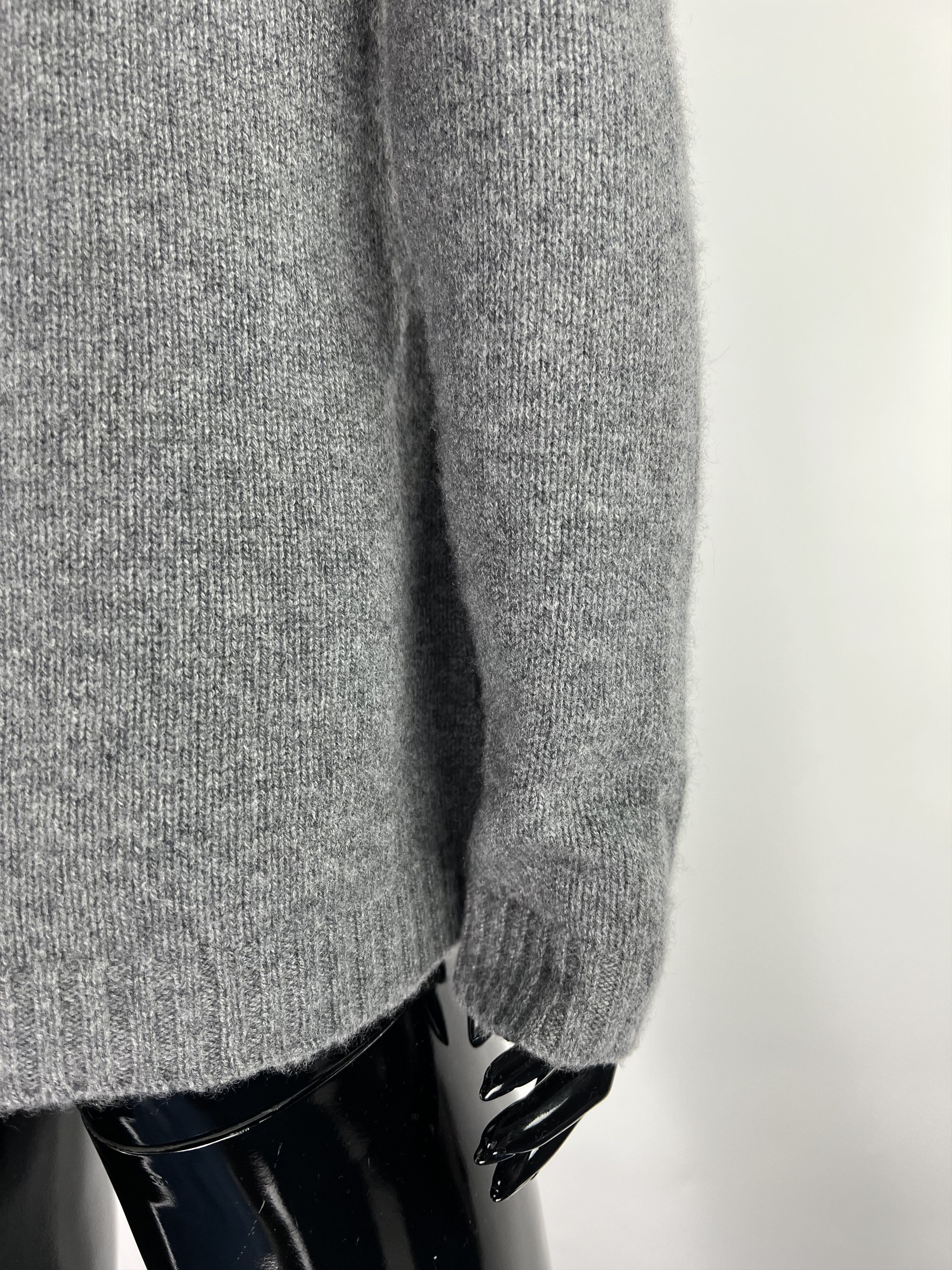 Other Aqua Cashmere Gray Ruffle One-Shoulder Sweater Size M / US 6-8 / IT 42-44 - 4 Thumbnail