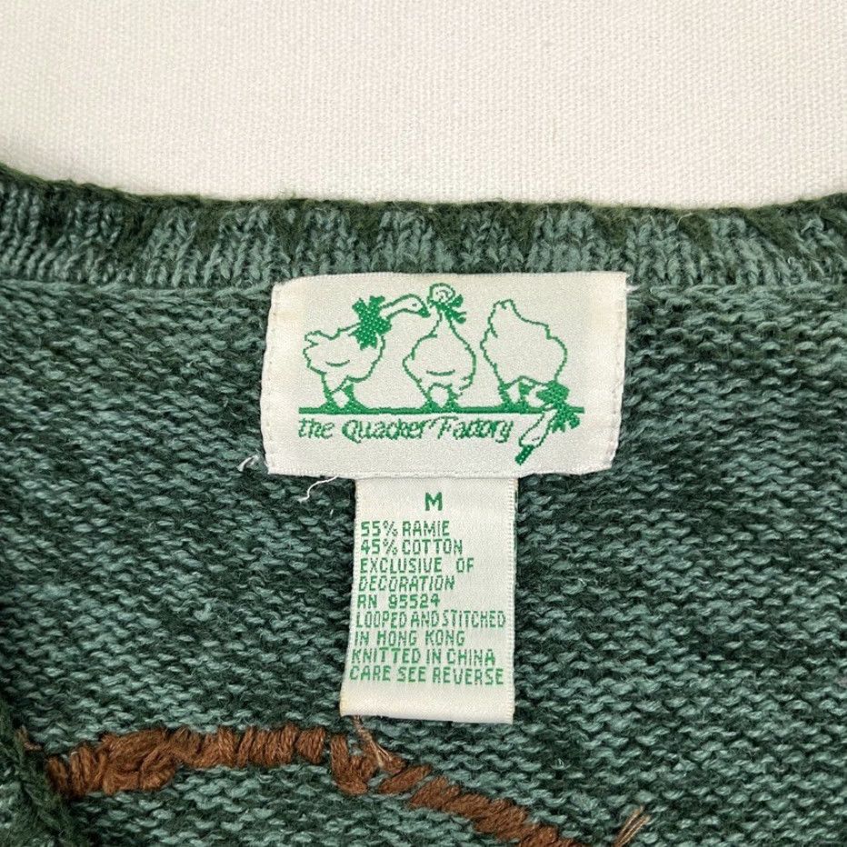 Quacker Factory VINTAGE Quacker Factory Christmas Sweater Cardigan Womens M Green Jingle Bells Santa Woman Cardigan Christmas Theme Mens/Womens Size M / US 6-8 / IT 42-44 - 2 Thumbnail