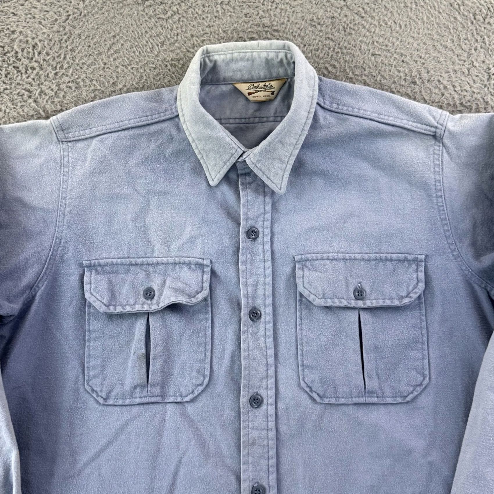 Vintage VINTAGE Woolrich Cabelas Shirt Men 2XL Blue 90s Button Up Chamois Hunting Outdoor USA Size US XXL / EU 58 / 5 - 3 Thumbnail