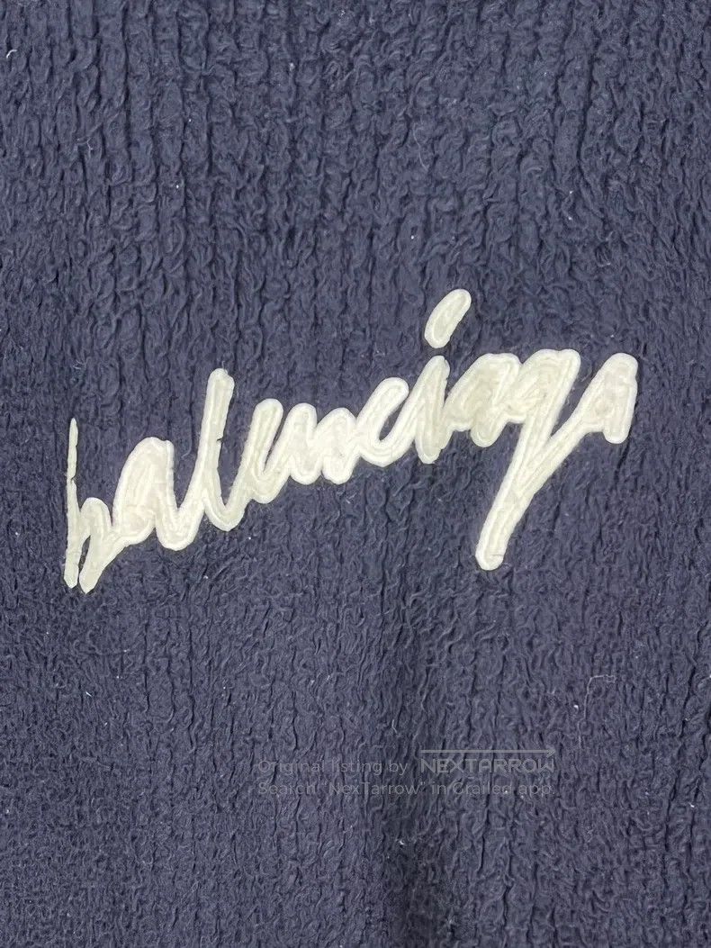 Balenciaga Balenciaga Black Embroidered Logo Sweater Size US XS / EU 42 / 0 - 3 Thumbnail