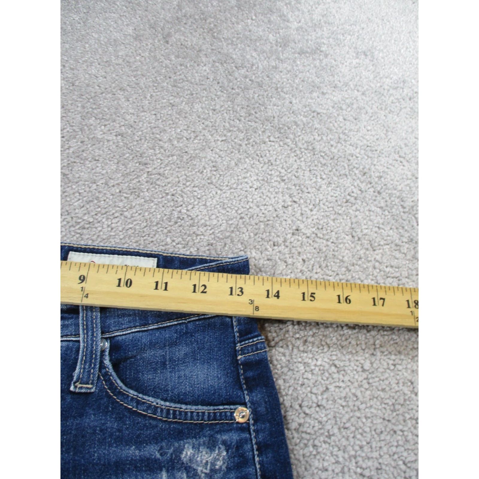 AG Jeans VINTAGE AG Adriano Goldschmied Womens Jeans Skinny Ankle 25 Dark Wash Ripped Zipper 2010s Womens Size 42" / US 20 - 7 Thumbnail