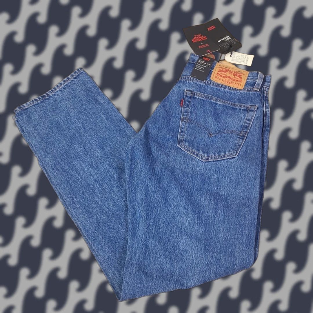 Levi's LEVI'S 505 Denim Jeans Stranger Things Straight Mens 31x32 Blue Regular Size US 31 - 1 Thumbnail