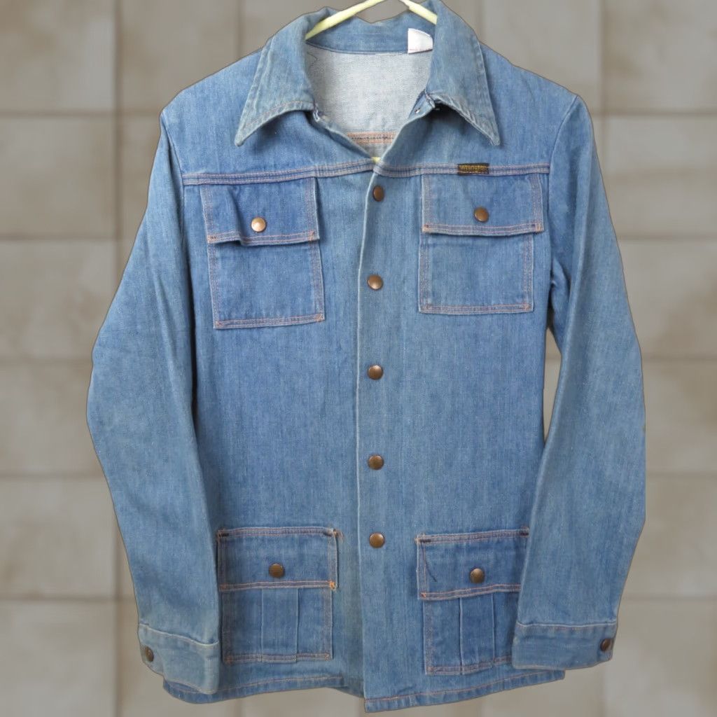 Wrangler VINTAGE Wrangler Denim Western Blazer Jacket M Women Blue 70's Western Floral? Size M / US 6-8 / IT 42-44 - 1 Thumbnail