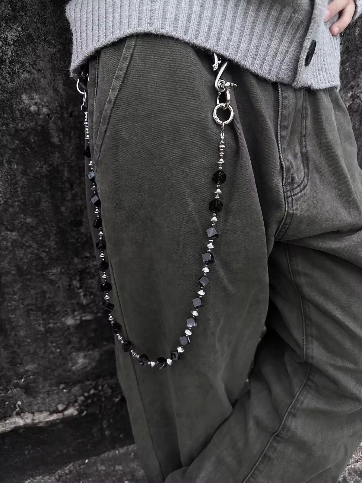 Other Hook Acrylic Black Bead Pant Chain Size ONE SIZE - 1 Thumbnail