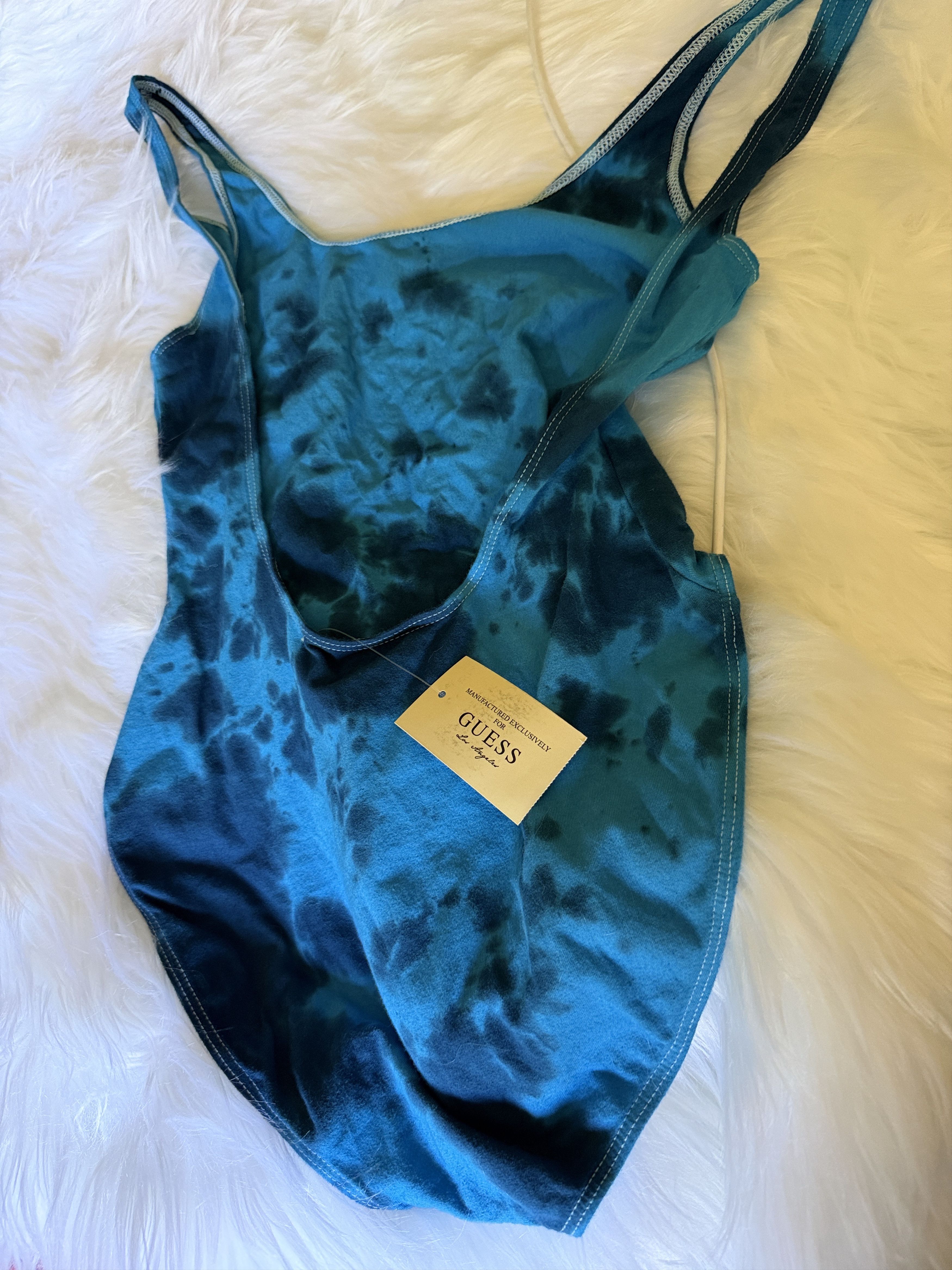 Guess GUESS 88 Rising Blue Tie-Dye One-Piece Swimsuit Size M / US 6-8 / IT 42-44 - 12 Thumbnail