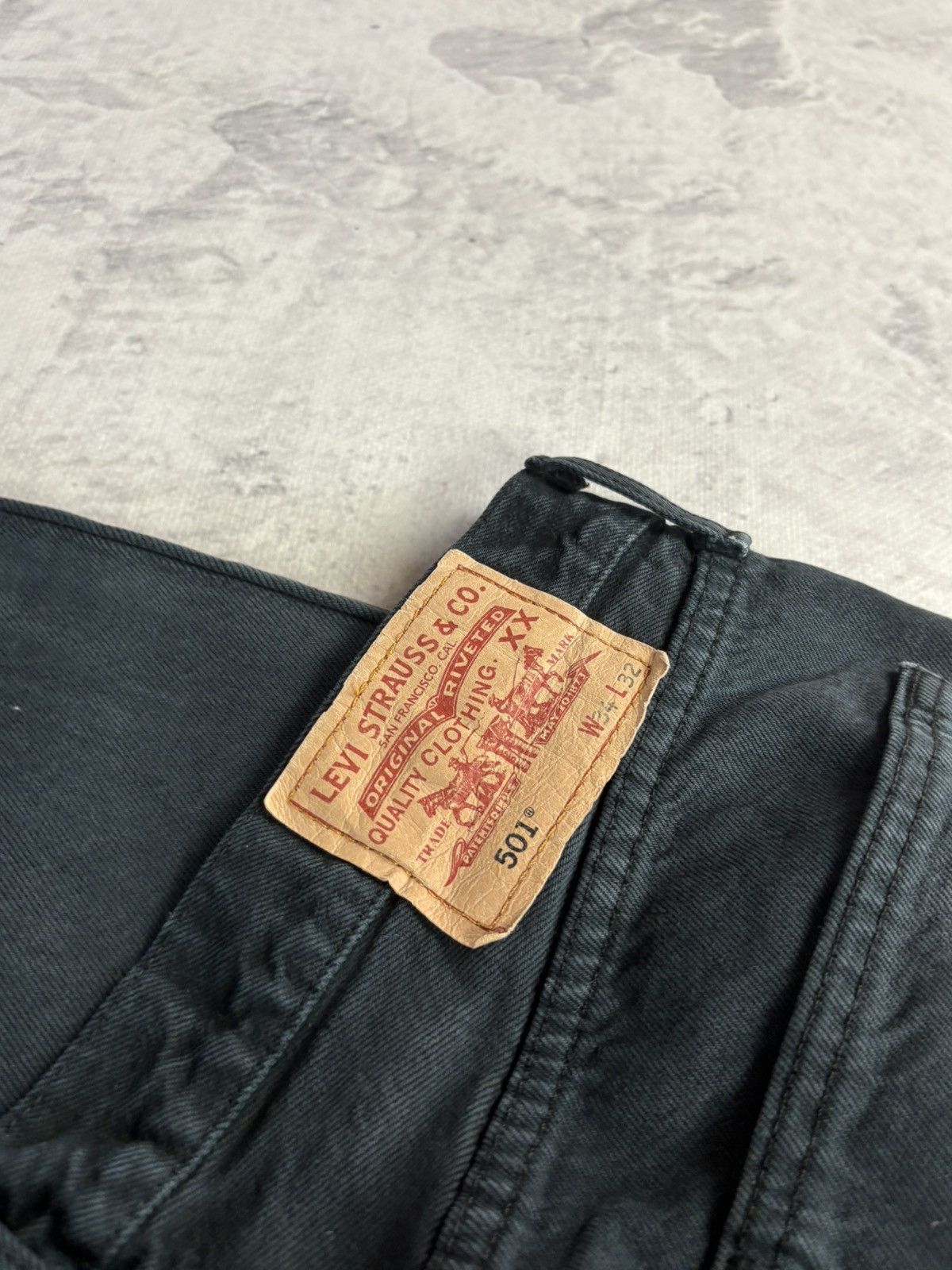 Levi's Vintage Levis 501 Denim jeans washed black pants retro Y2k Size US 33 - 8 Thumbnail