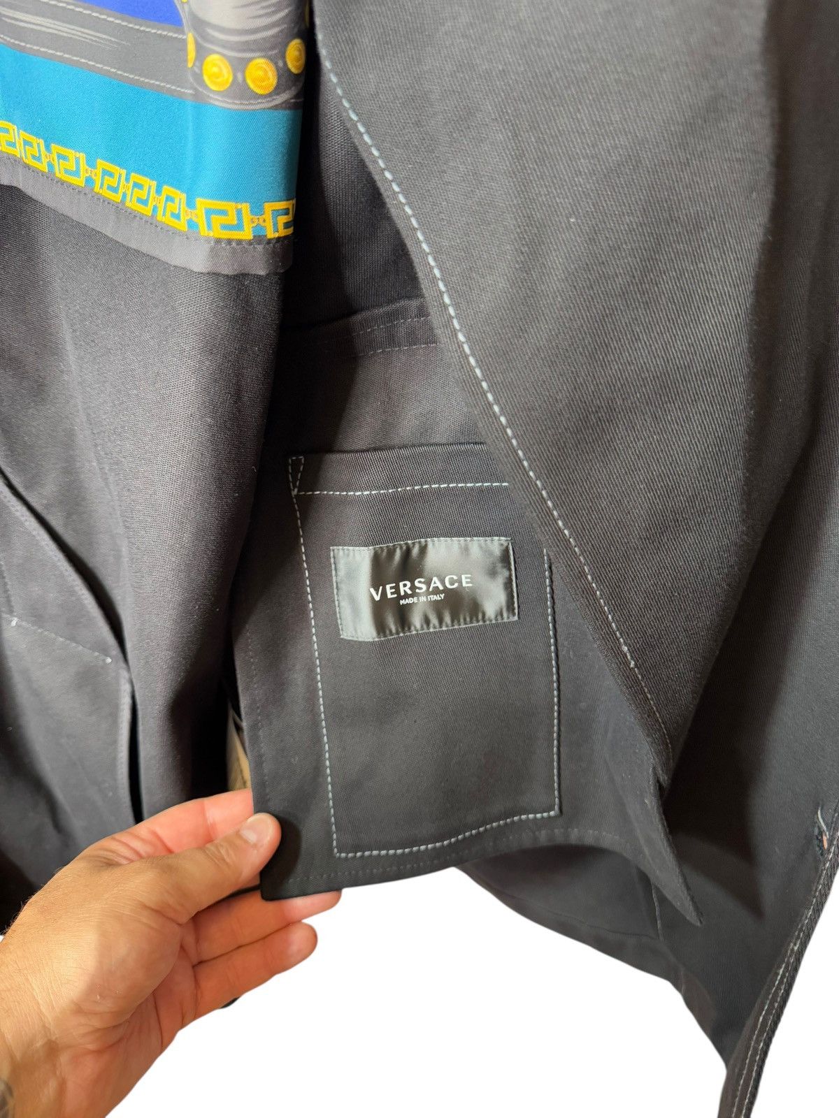 Versace Versace Black Workwear Jacket with Medusa Buttons Size US M / EU 48-50 / 2 - 12 Thumbnail