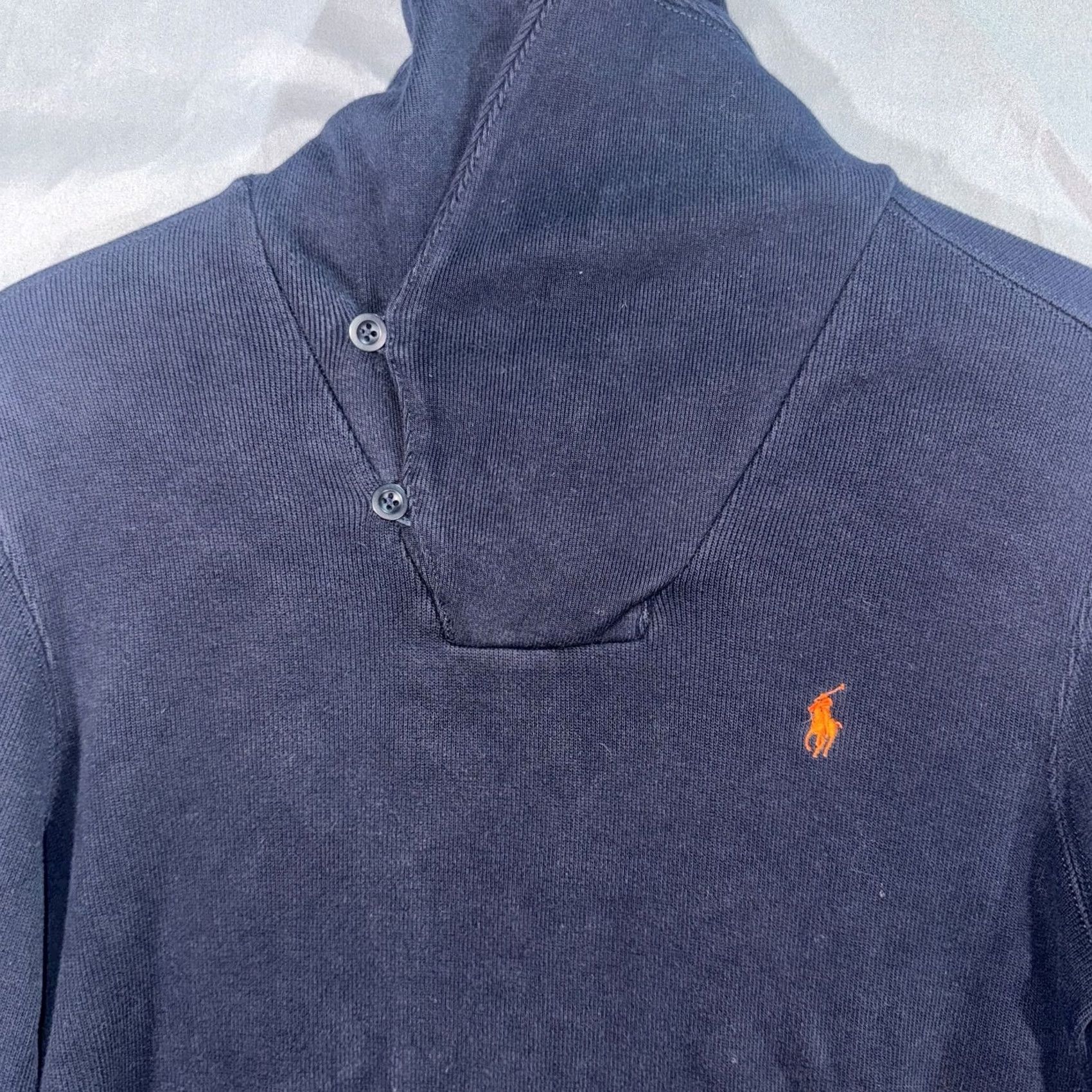 Polo Ralph Lauren Polo Ralph Lauren Sweatshirt Shawl Collar Button Pullover Navy Blue Medium Men Size US M / EU 48-50 / 2 - 4 Thumbnail